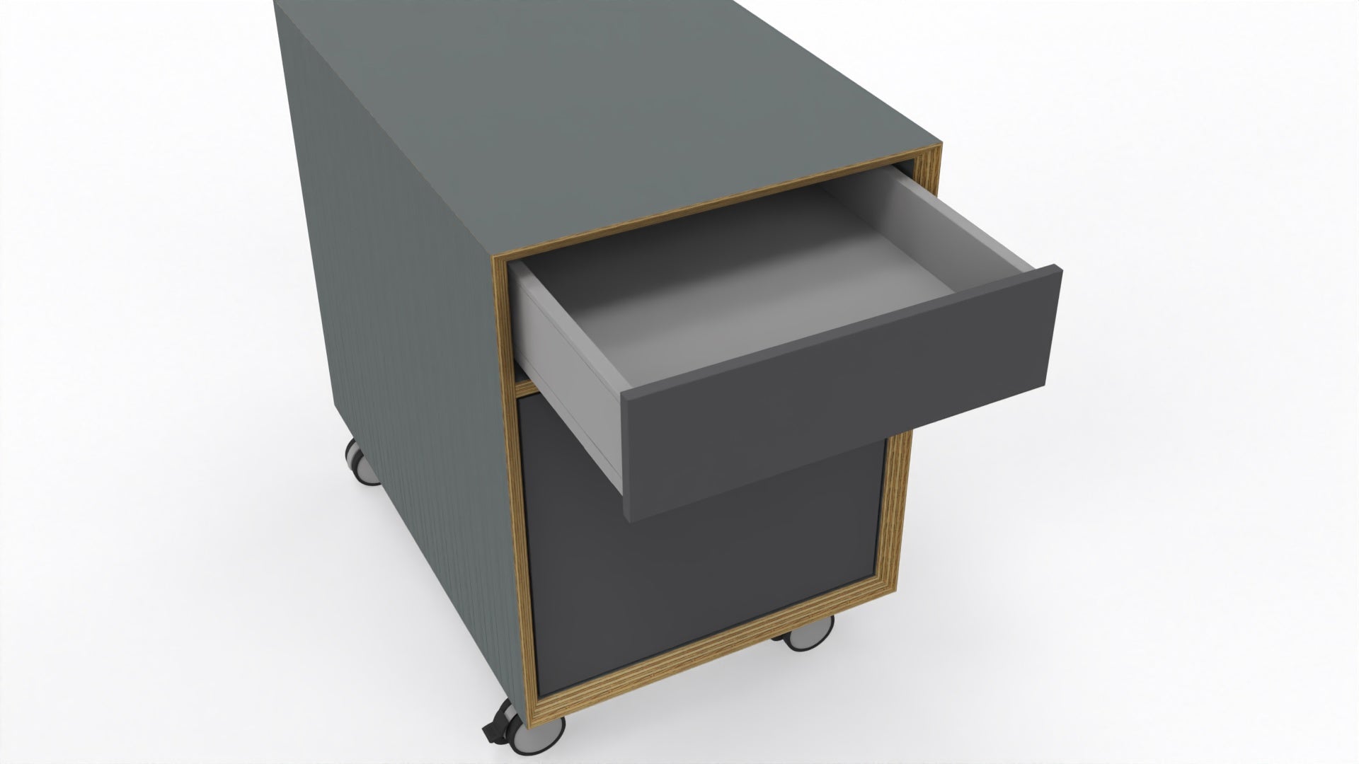 Bridge Rollcontainer links in Anthrazit präsentiert im Onlineshop von KAQTU Design AG. Rollcontainer ist von Müller Möbelwerkstätten