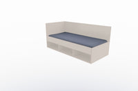 Letto angolare con ripiano a giorno 90 x 200 sx