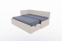 Letto angolare con zona relax allungabile, altezza 90 x 200 a sinistra