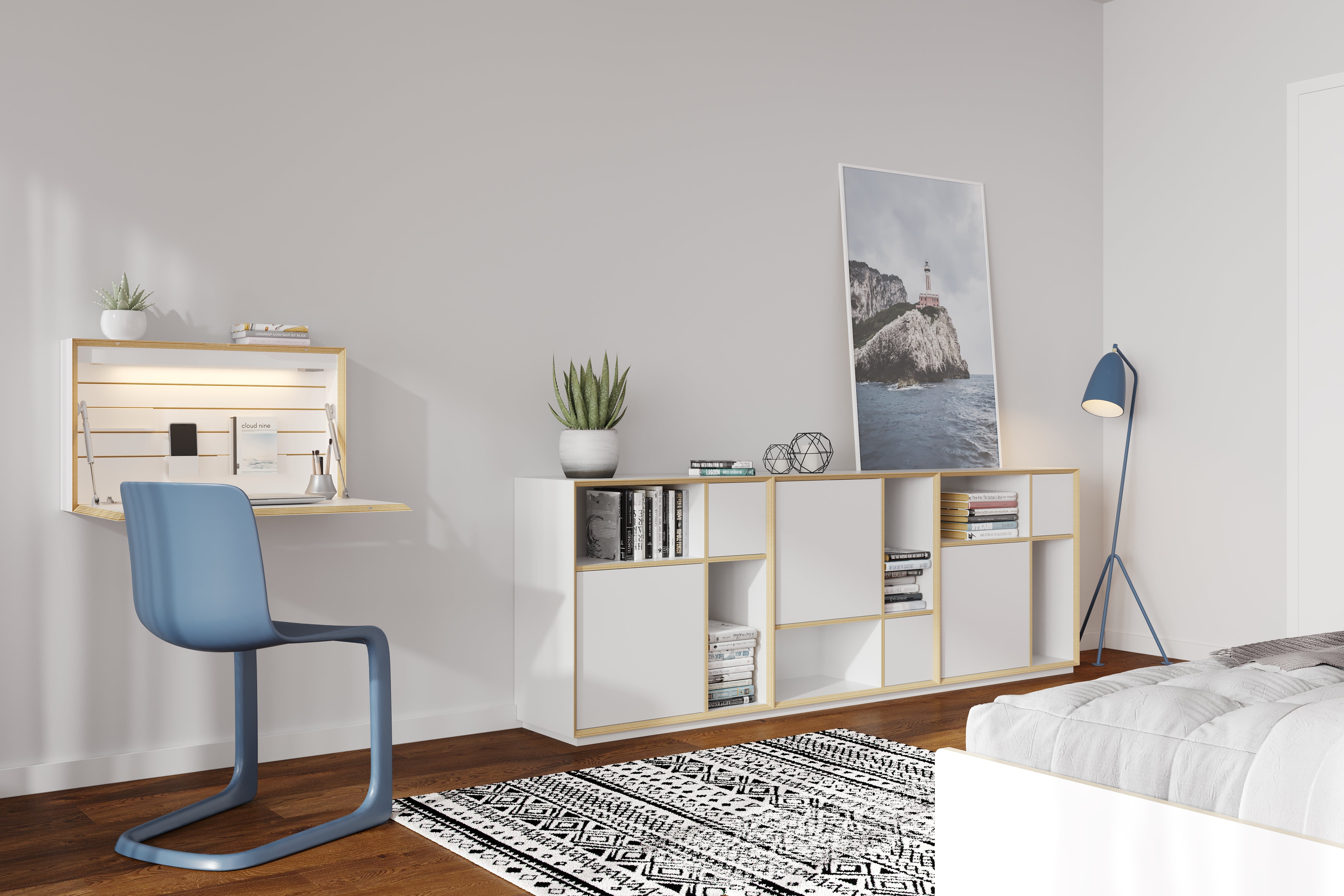 Vertiko Kombination 6 in Weiss präsentiert im Onlineshop von KAQTU Design AG. Kommode ist von Müller Möbelwerkstätten