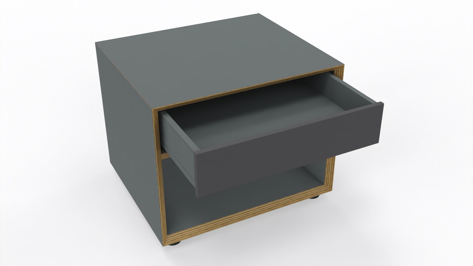 Vertiko Nachttisch in Anthrazit präsentiert im Onlineshop von KAQTU Design AG. Nachttisch ist von Müller Möbelwerkstätten