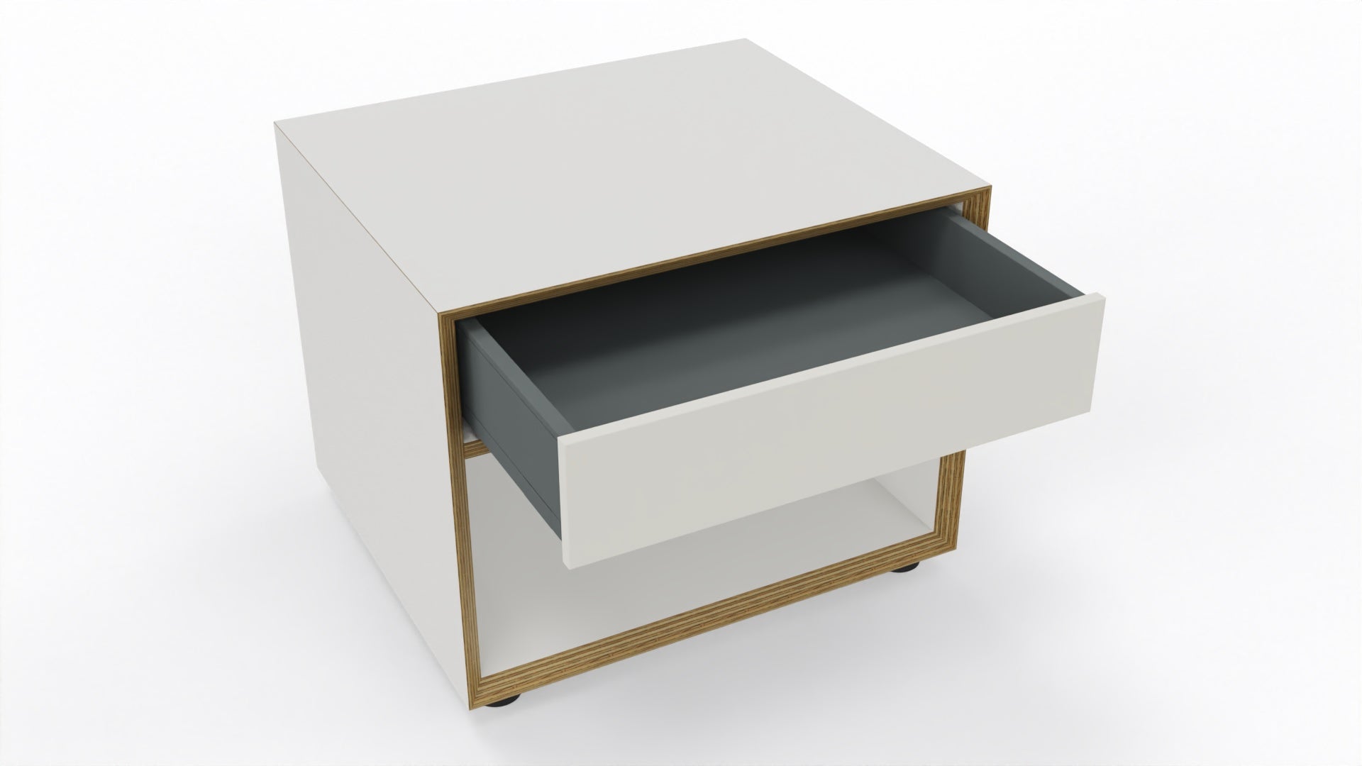 Vertiko Nachttisch in Weiss präsentiert im Onlineshop von KAQTU Design AG. Nachttisch ist von Müller Möbelwerkstätten