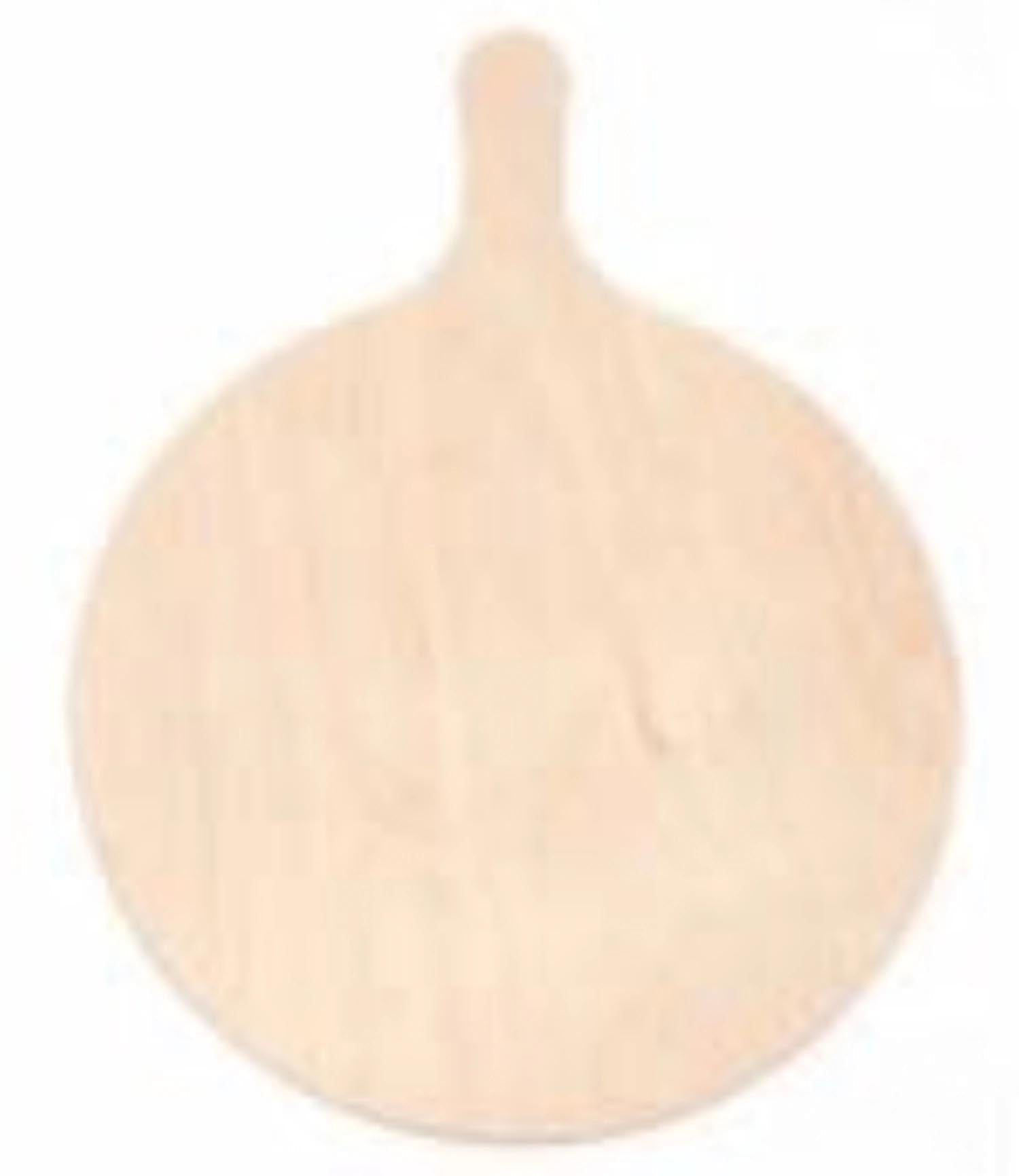 Flammkuchenbrett rund m.Griff D32cm Länge inkl. Griff 42cm in Beige präsentiert im Onlineshop von KAQTU Design AG. Schneidbrett ist von Klawe