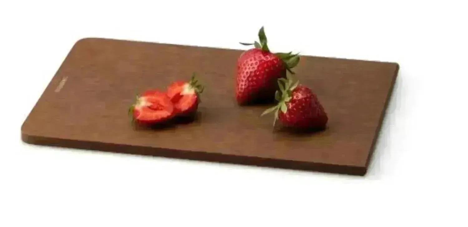 Hochwertiges braunes Duracore Schneidebrett von Continenta, 34.5x24x0.7cm, langlebig und ideal für die Küchenarbeit.