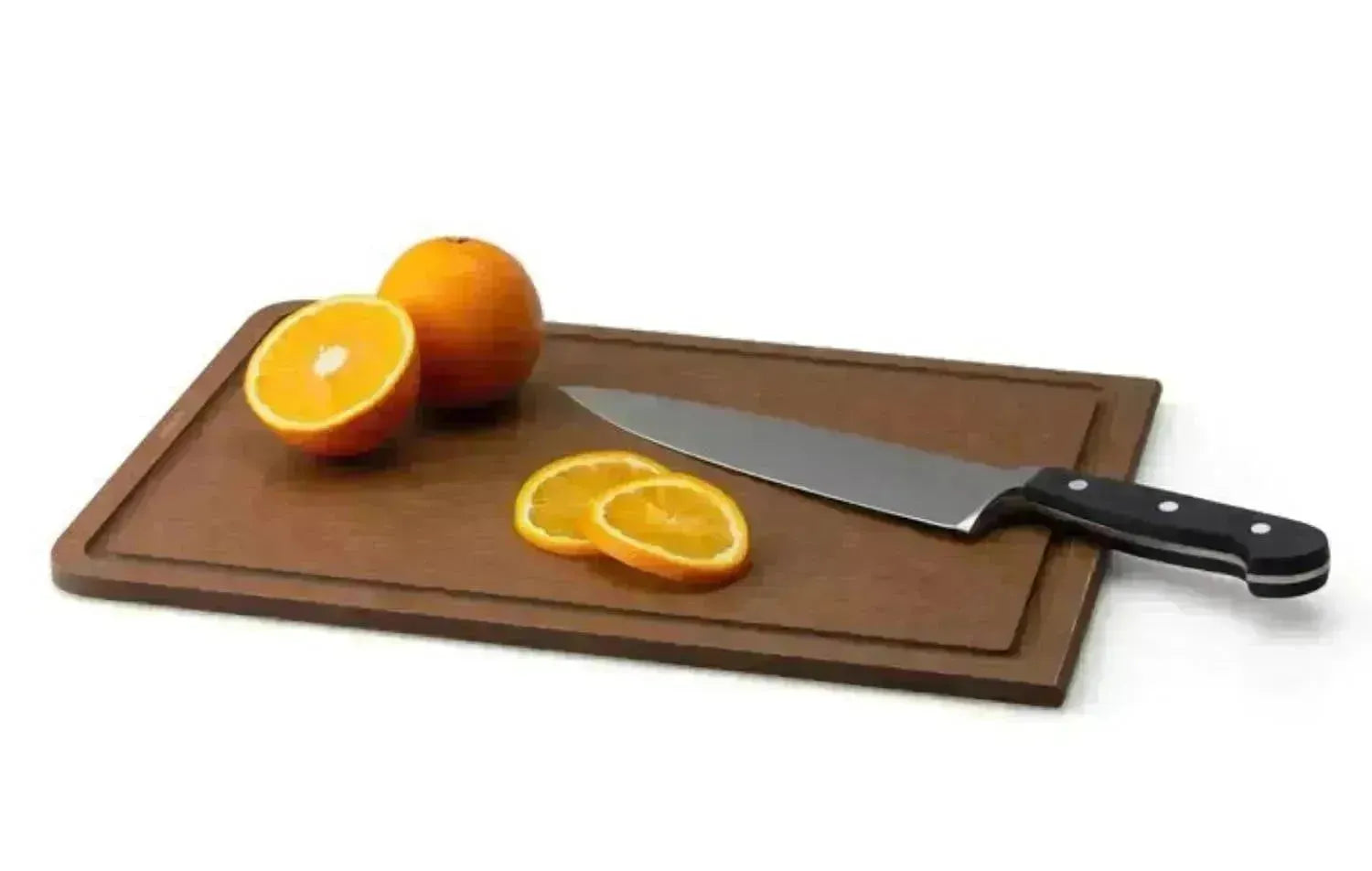 Hochwertiges Duracore Tranchierbrett von Continenta, braun, 38.5x27x0.9cm, mit praktischer Saftrille, ideal für präzises Schneiden.