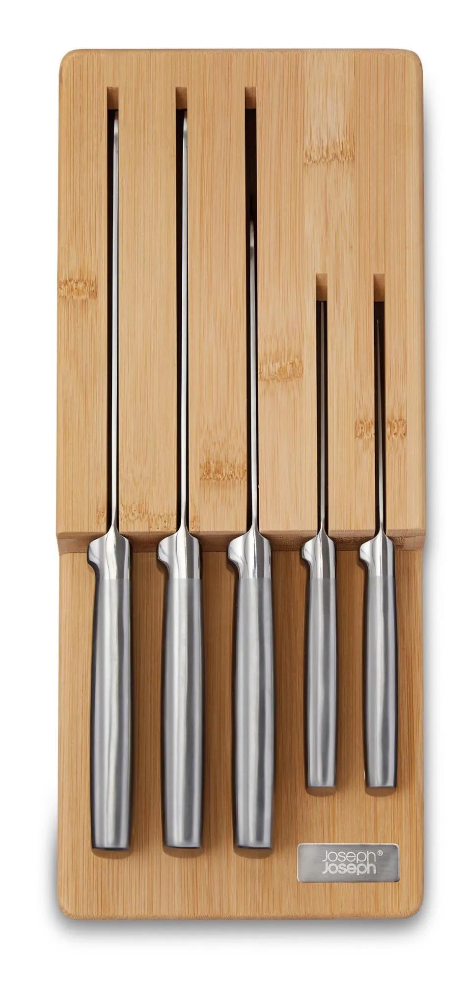 Elevate Steel Messer Aufbewahrung 5er Block Bambus in Braun präsentiert im Onlineshop von KAQTU Design AG. Küchenhelfer ist von Joseph Joseph