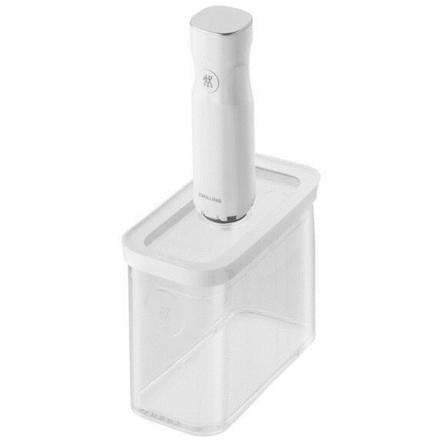 Zwilling Cube Box M, 700ml, transparent-weiß, 7.6x21.4x10.7cm, ideal für die platzsparende und praktische Aufbewahrung von Lebensmitteln.