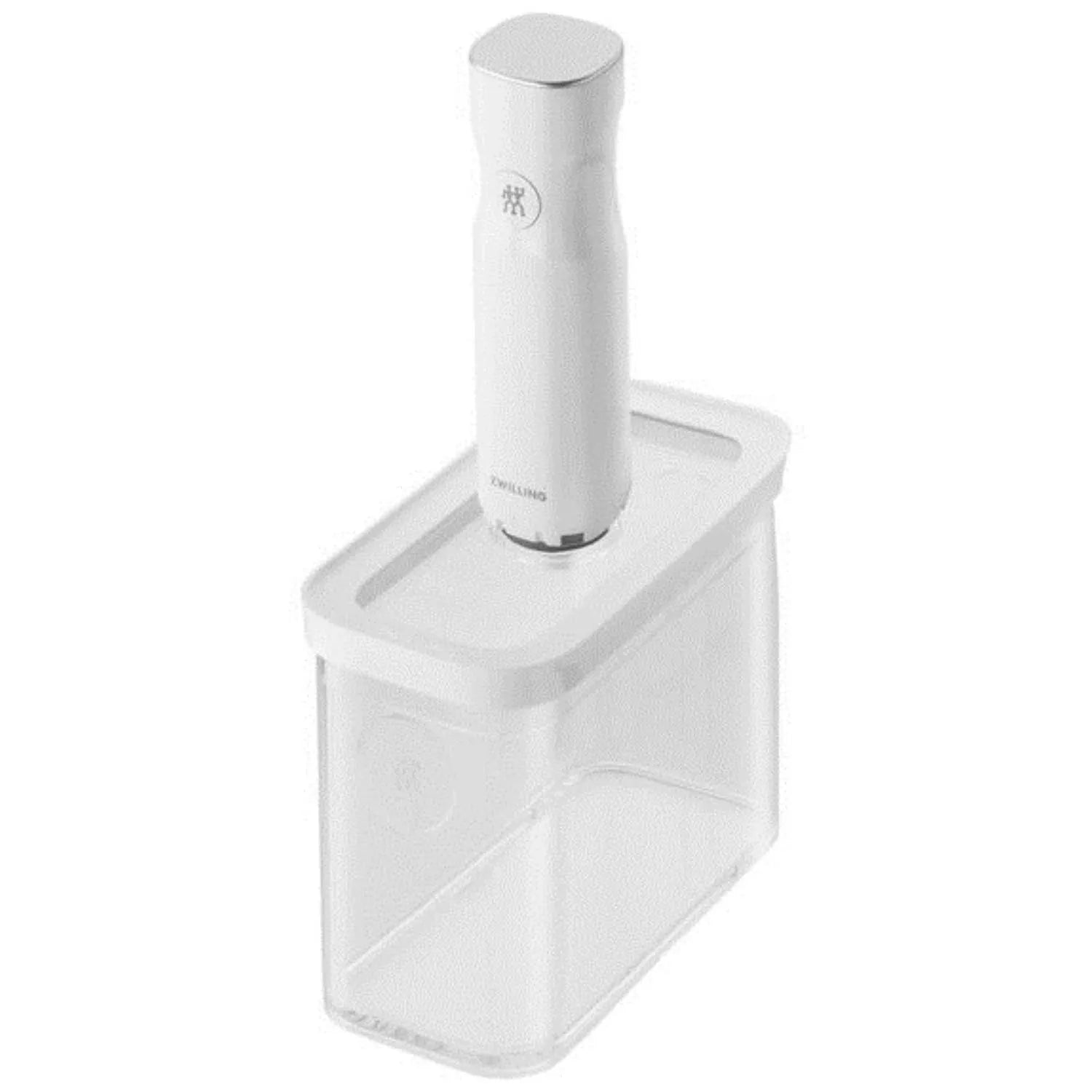 Zwilling Cube Box M, 700ml, transparent-weiß, 7.6x21.4x10.7cm, ideal für die platzsparende und praktische Aufbewahrung von Lebensmitteln.