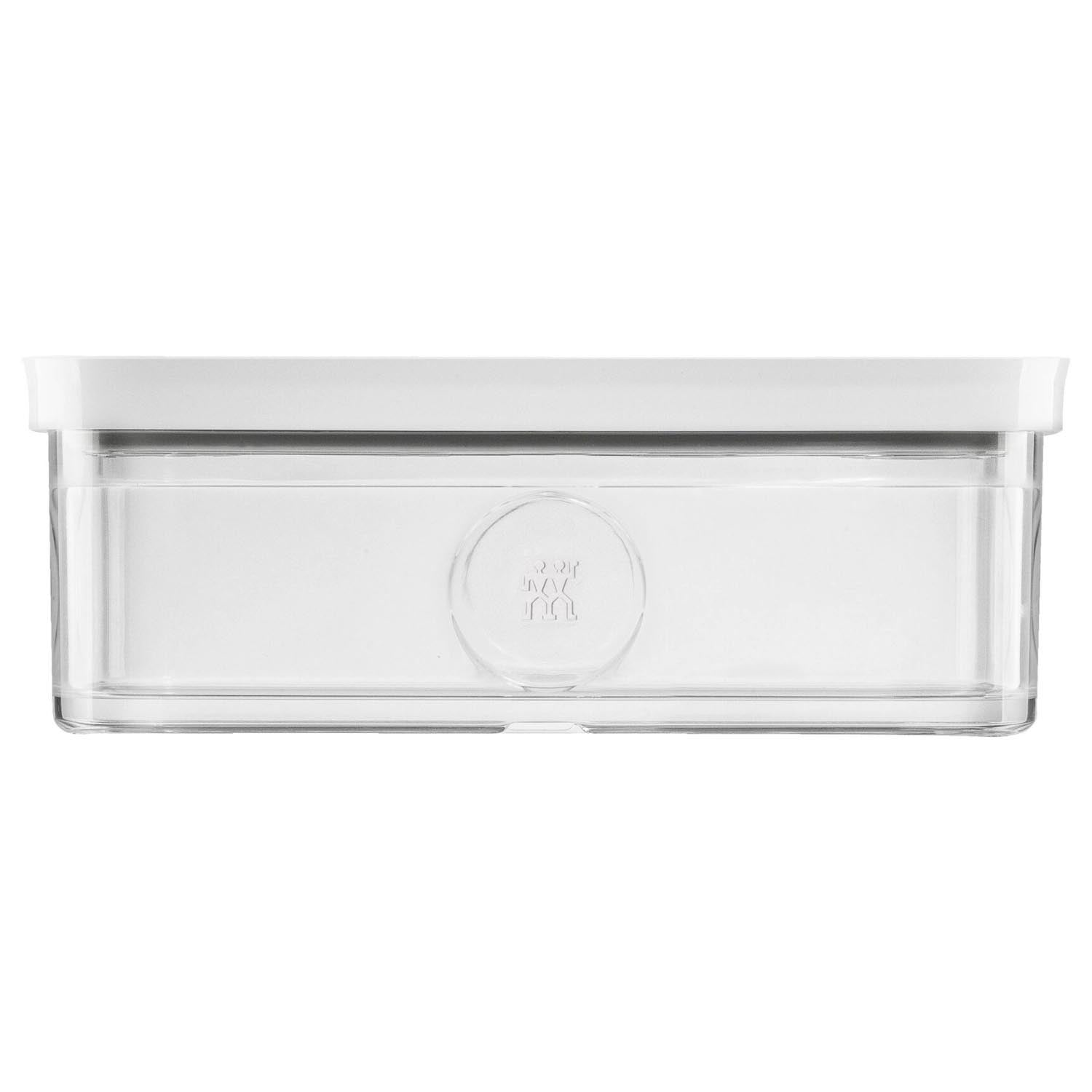 Praktische Cube Box L von Zwilling, 7.6x21.4x21.4cm, 1.6l, transparent-weiß, ideal zur Aufbewahrung und Organisation.