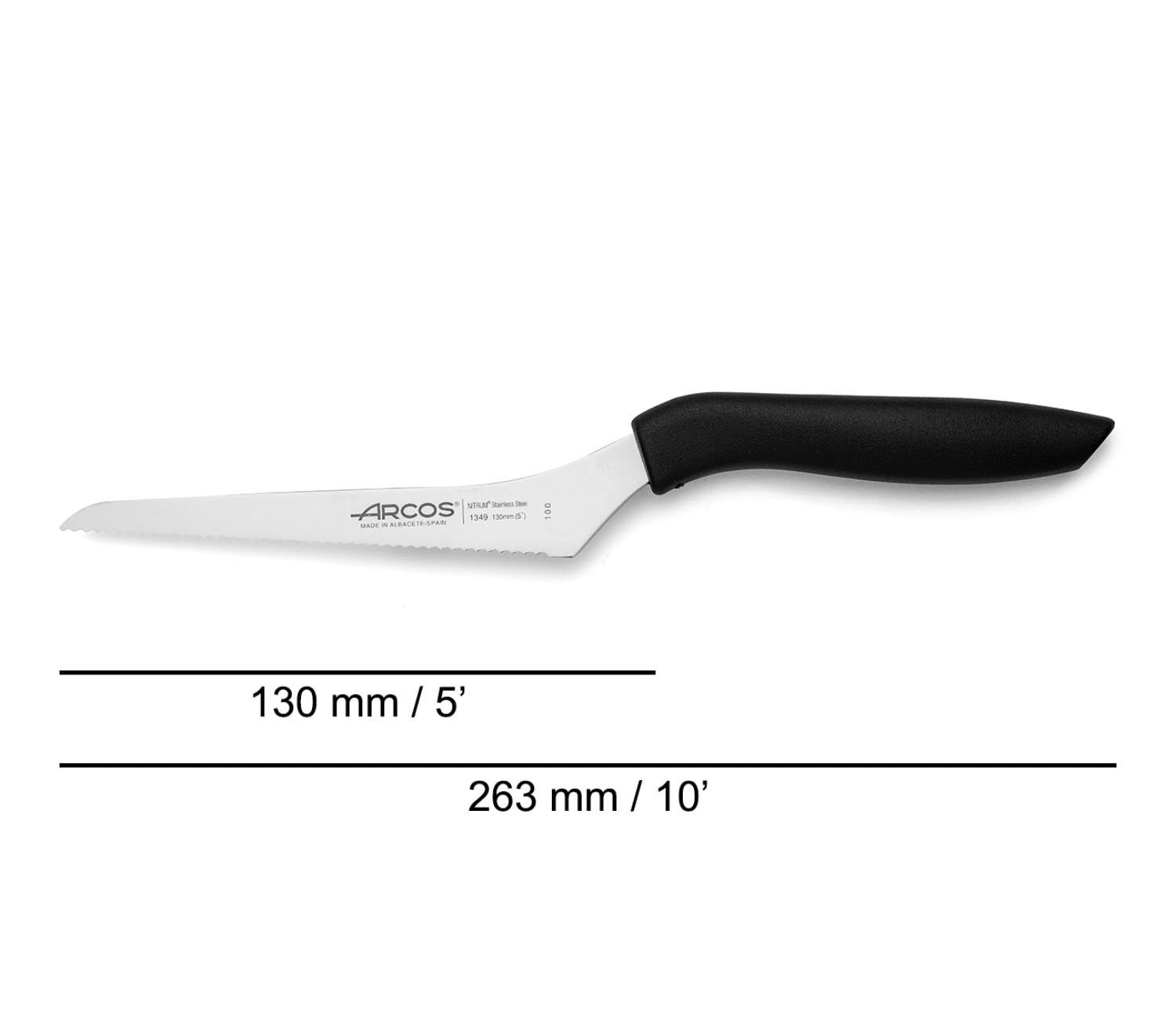 Das Niza Allzweckmesser von Arcos mit 13 cm Klinge bietet Präzision und Vielseitigkeit für Ihre Küchenaufgaben.