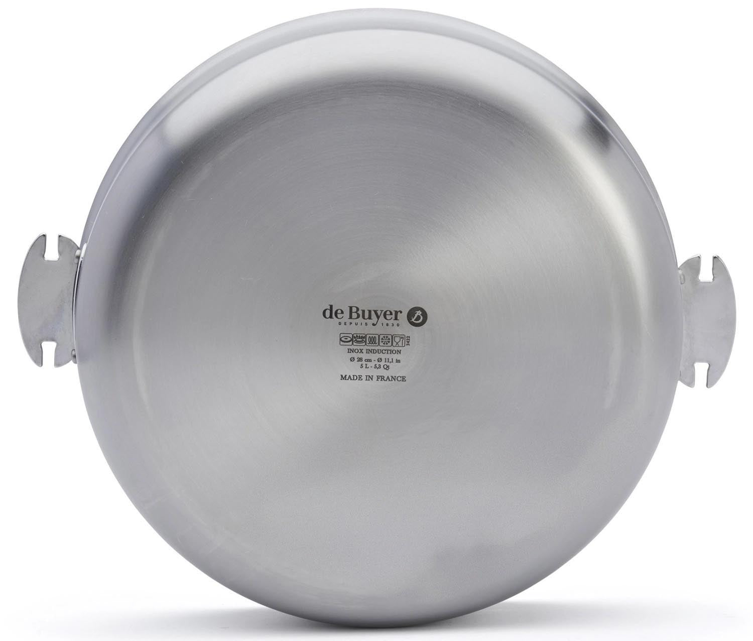 Die Alchimy Loqy Sauteuse von de Buyer, 24cm, aus Edelstahl, garantiert gleichmäßige Hitzeverteilung für perfektes Kochen.