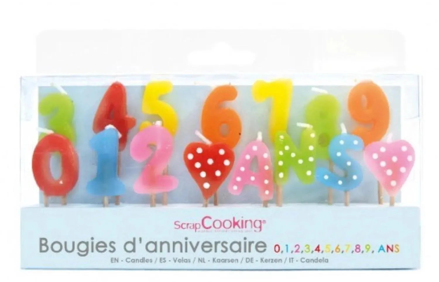 Geburtstag-Kerzen Zahlen & ANS 15 Stk. in Mehrfarbig präsentiert im Onlineshop von KAQTU Design AG. Küchenhelfer ist von Scrap Cooking