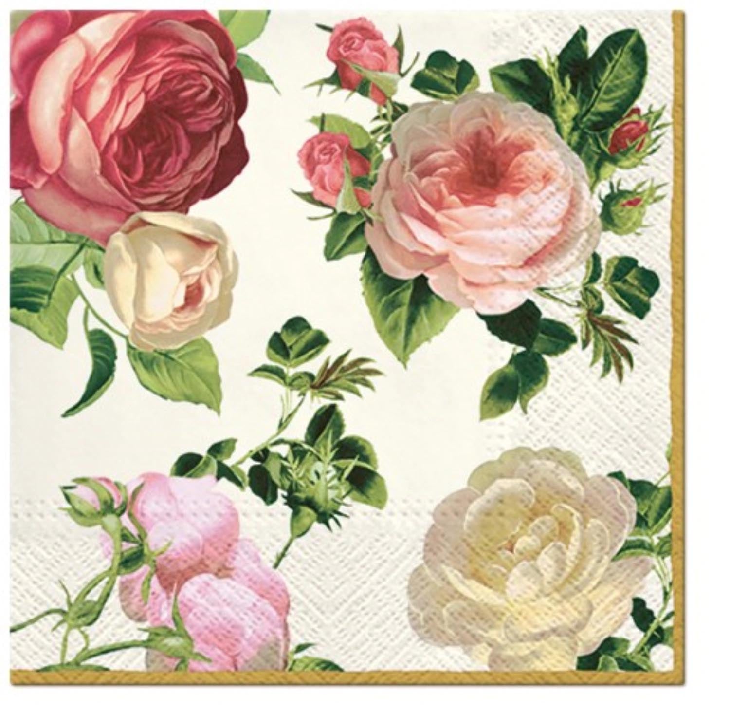 Servietten Lunch 20x Rosalia R, 33x33cm in Mehrfarbig präsentiert im Onlineshop von KAQTU Design AG. Servietten ist von PAW