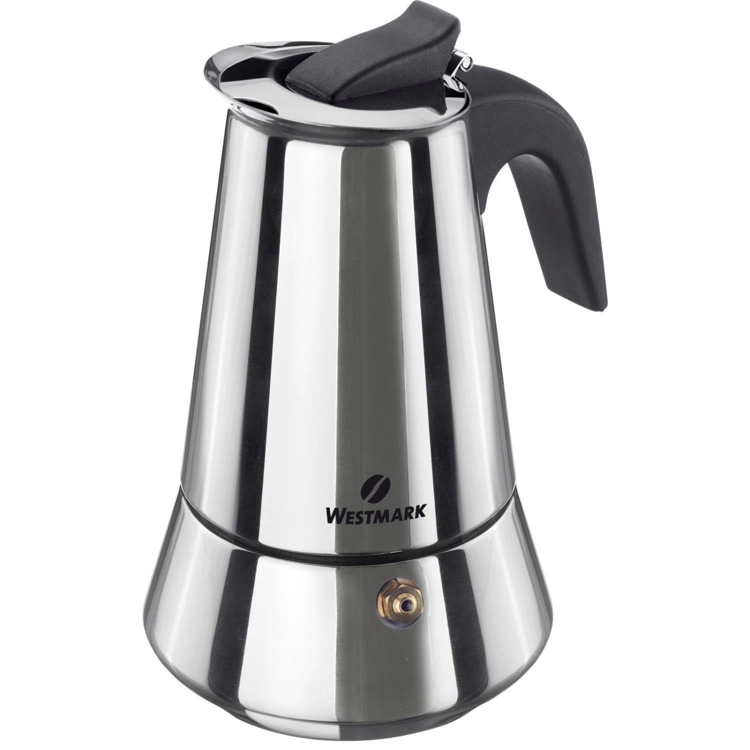 Espressokocher Brasilia Plus Edelstahl, 6 Tassen in Silber präsentiert im Onlineshop von KAQTU Design AG. Küchengerät ist von Westmark