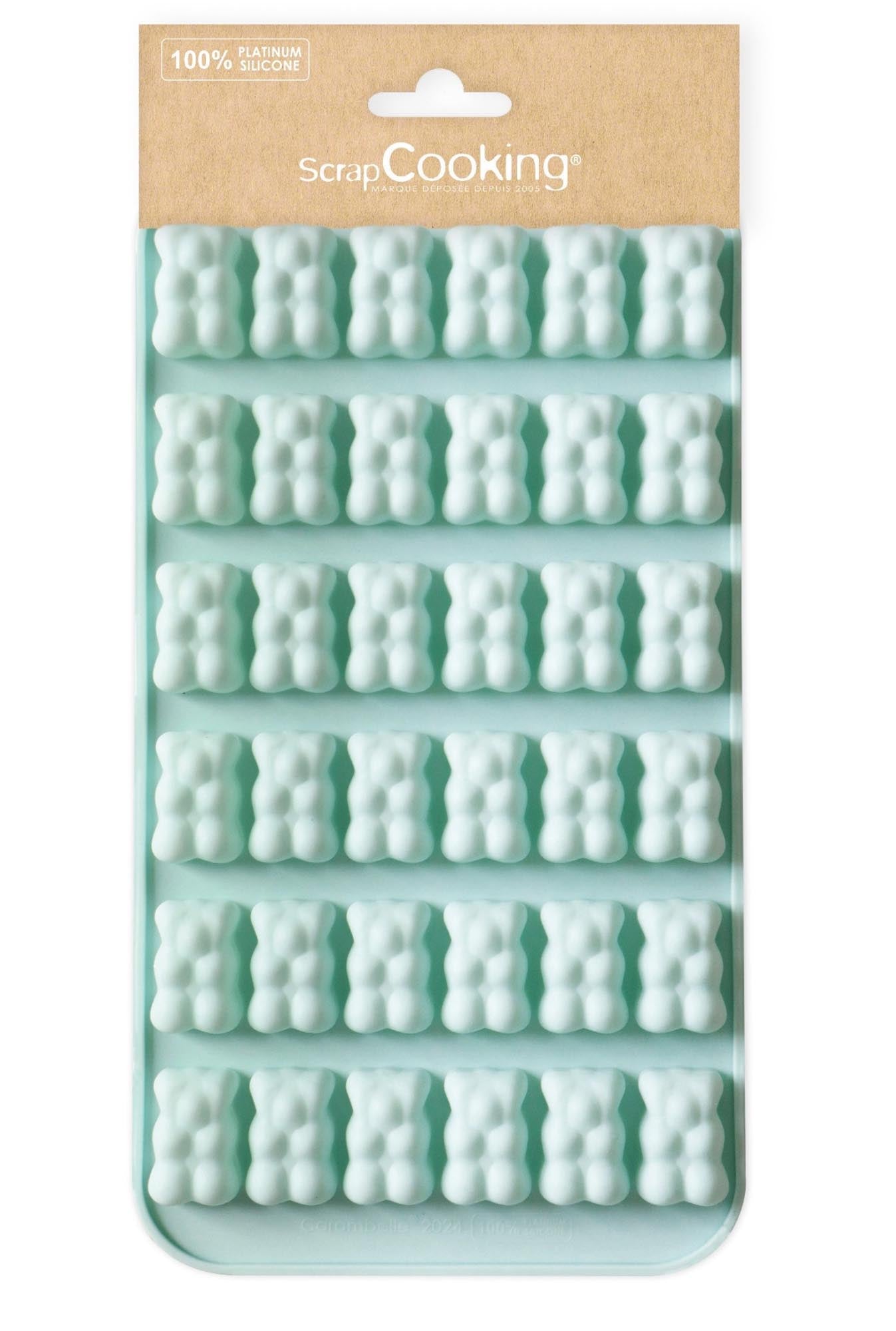 36er Silikonbackform Gummibären klein in Grün präsentiert im Onlineshop von KAQTU Design AG. Backform / Backblech ist von Scrap Cooking