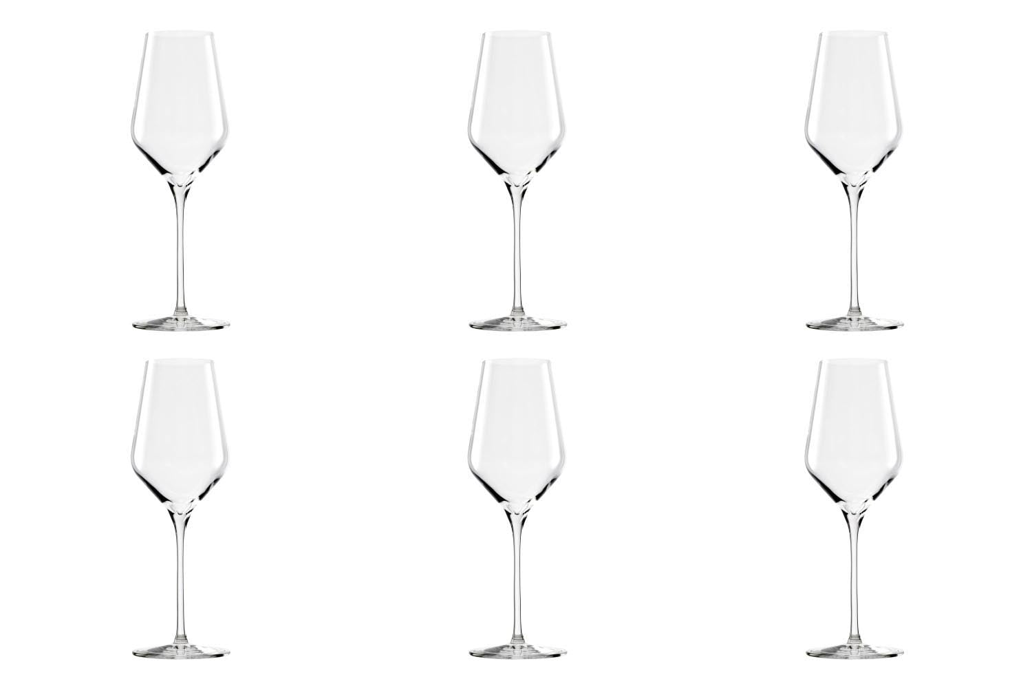 6er Set Quatrophil Weissweinkelch 404ml h: 245mm in Transparent präsentiert im Onlineshop von KAQTU Design AG. Glas ist von Stölzle