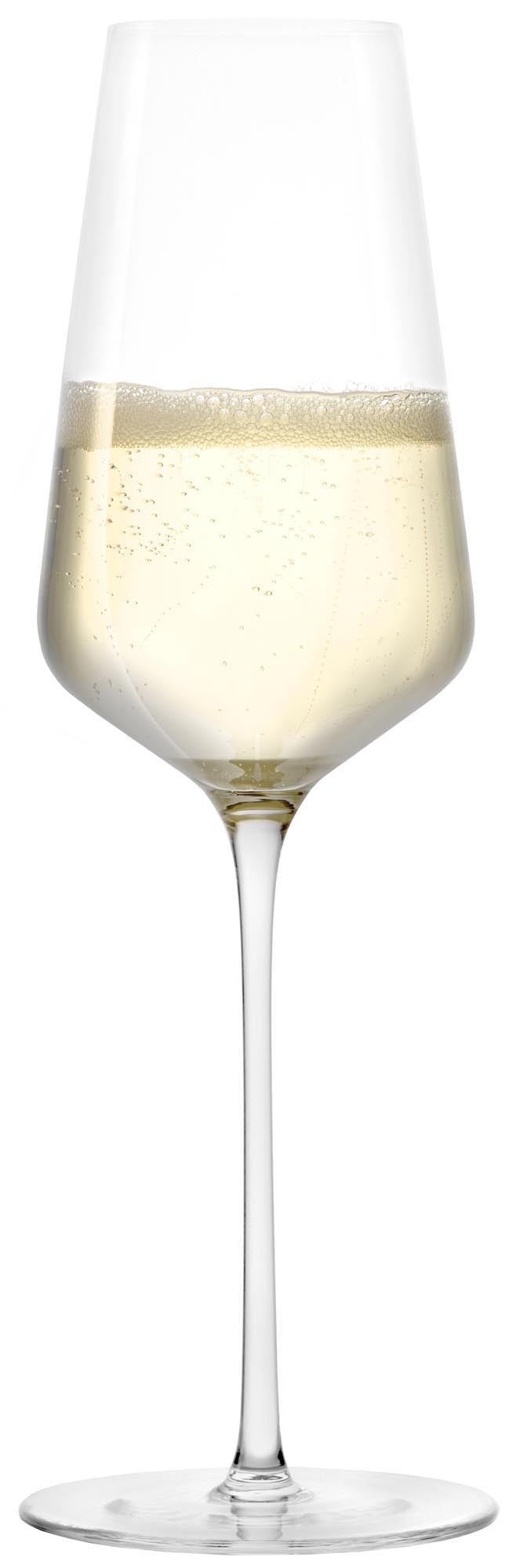 Elegantes 6er Set STARlight Champagnerkelche von Stölzle, 24 cm hoch, 29 cl Volumen, ideal für stilvollen Genuss.
