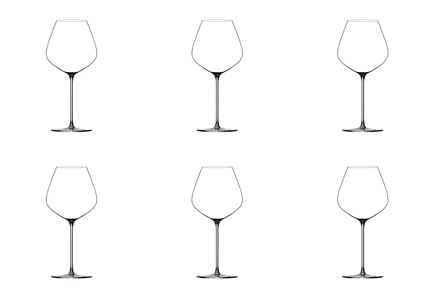 6er Set Basset Hommage Rotweinglas 72cl in Transparent präsentiert im Onlineshop von KAQTU Design AG. Glas ist von Lehmann Glass
