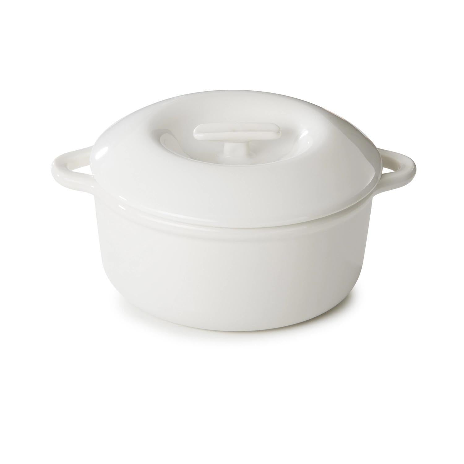 Bombance Induktionskasserolle D22cm alab. weiss mit Deckel in Weiss präsentiert im Onlineshop von KAQTU Design AG. Pfanne/Topf ist von Revol