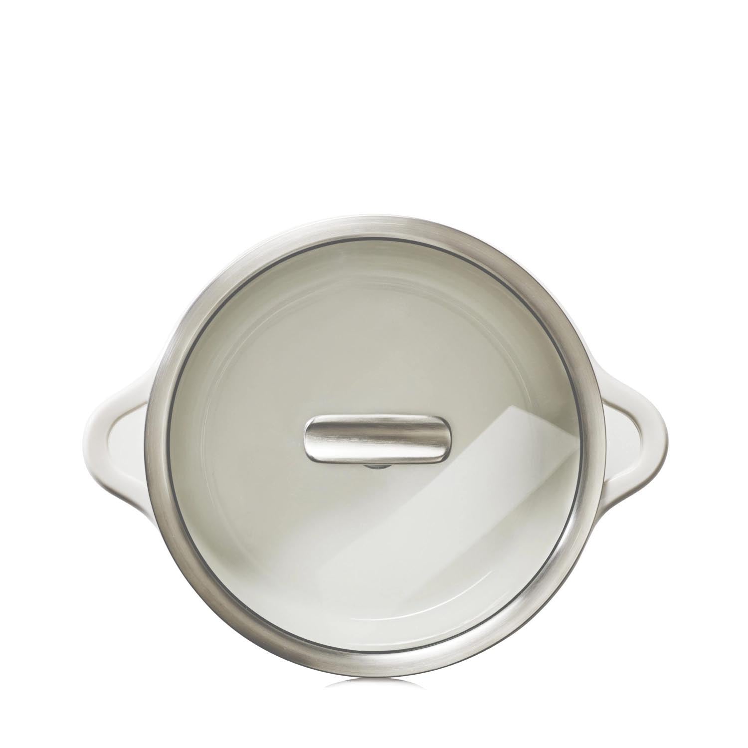 Bombance Glasdeckel mit Edelstahlgriff für Kasserolle D22cm in Transparent präsentiert im Onlineshop von KAQTU Design AG. Pfannendeckel ist von Revol