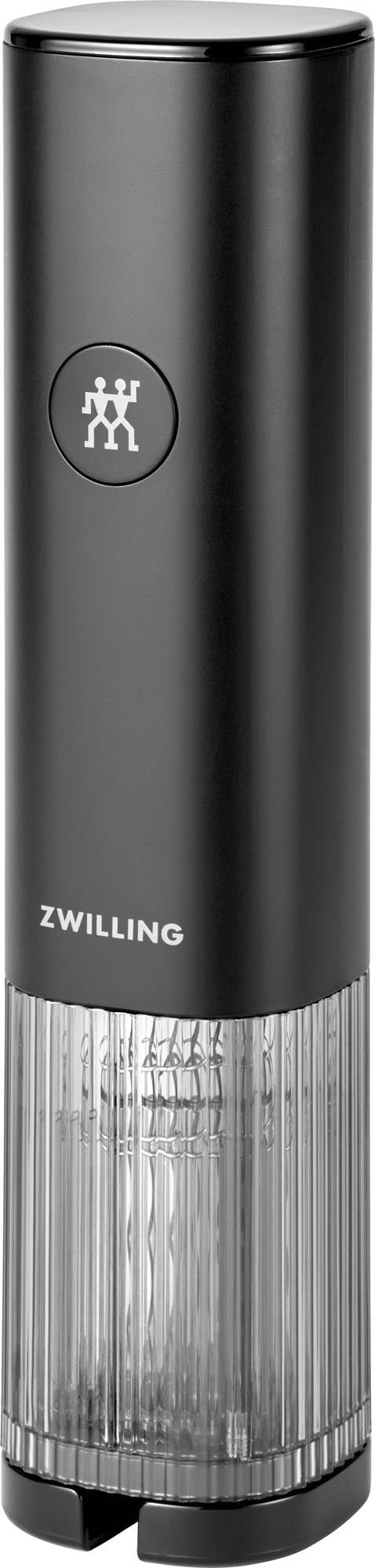 Enfinigy elektrischer Weinöffner, schwarz in Schwarz präsentiert im Onlineshop von KAQTU Design AG. Flaschenöffner ist von Zwilling