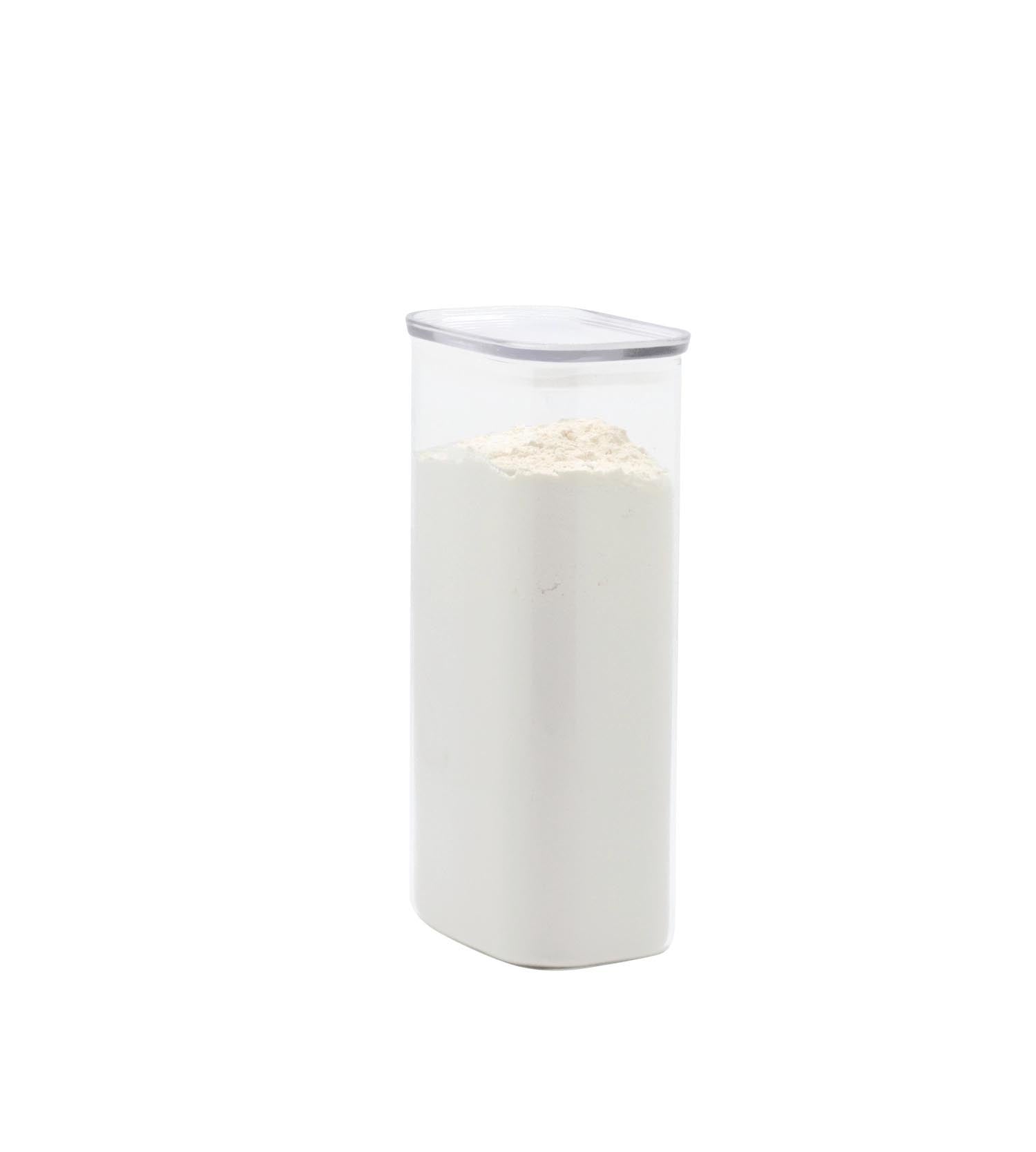 Vorratsglas mit Glasdeckel 1.8l 12.5x8.5x26.1cm in Transparent präsentiert im Onlineshop von KAQTU Design AG. Aufbewahrungsbehälter ist von Pebbly
