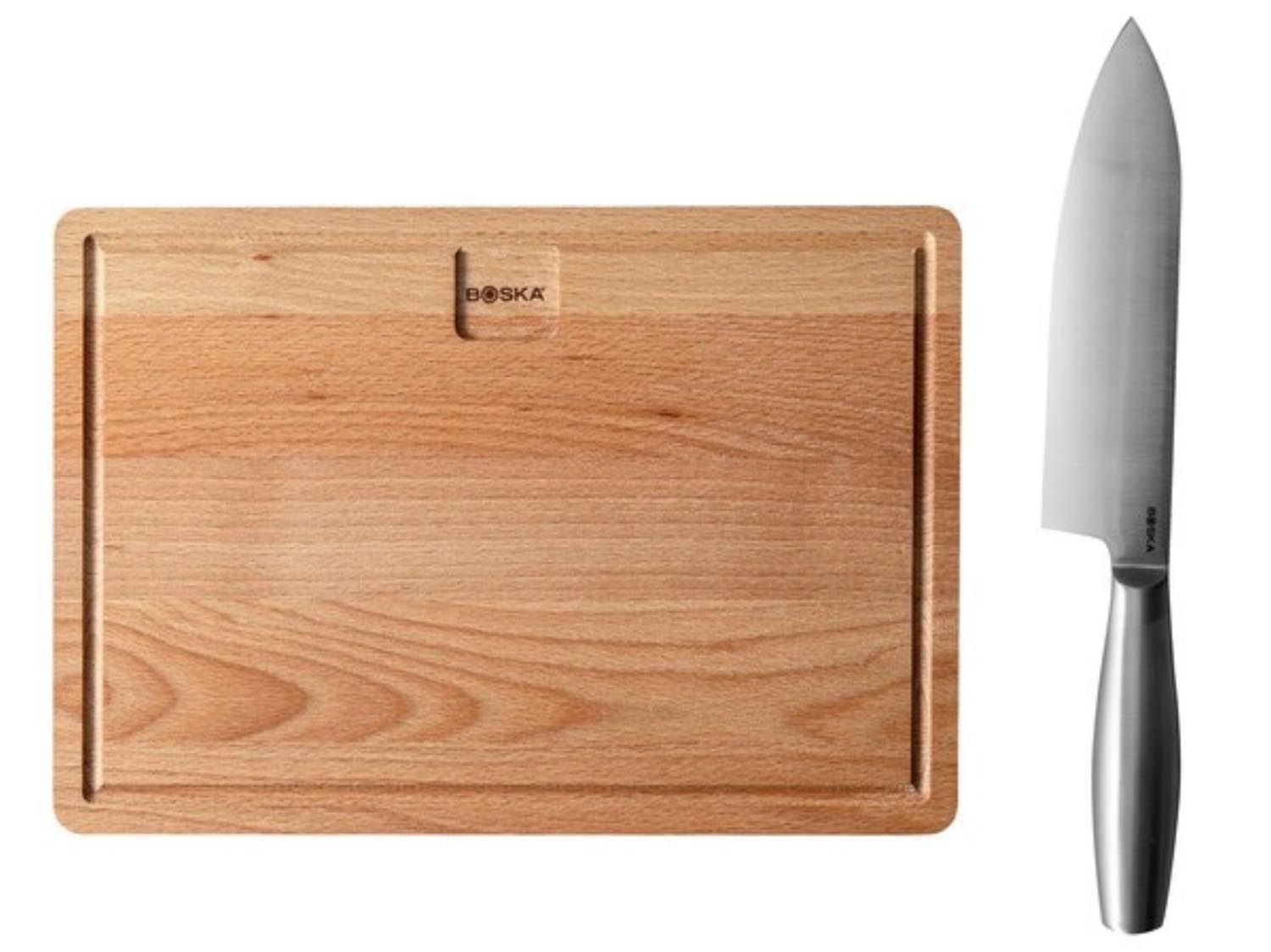 2tlg Geschenkset Chef Station in Braun präsentiert im Onlineshop von KAQTU Design AG. Schneidbrett ist von Boska