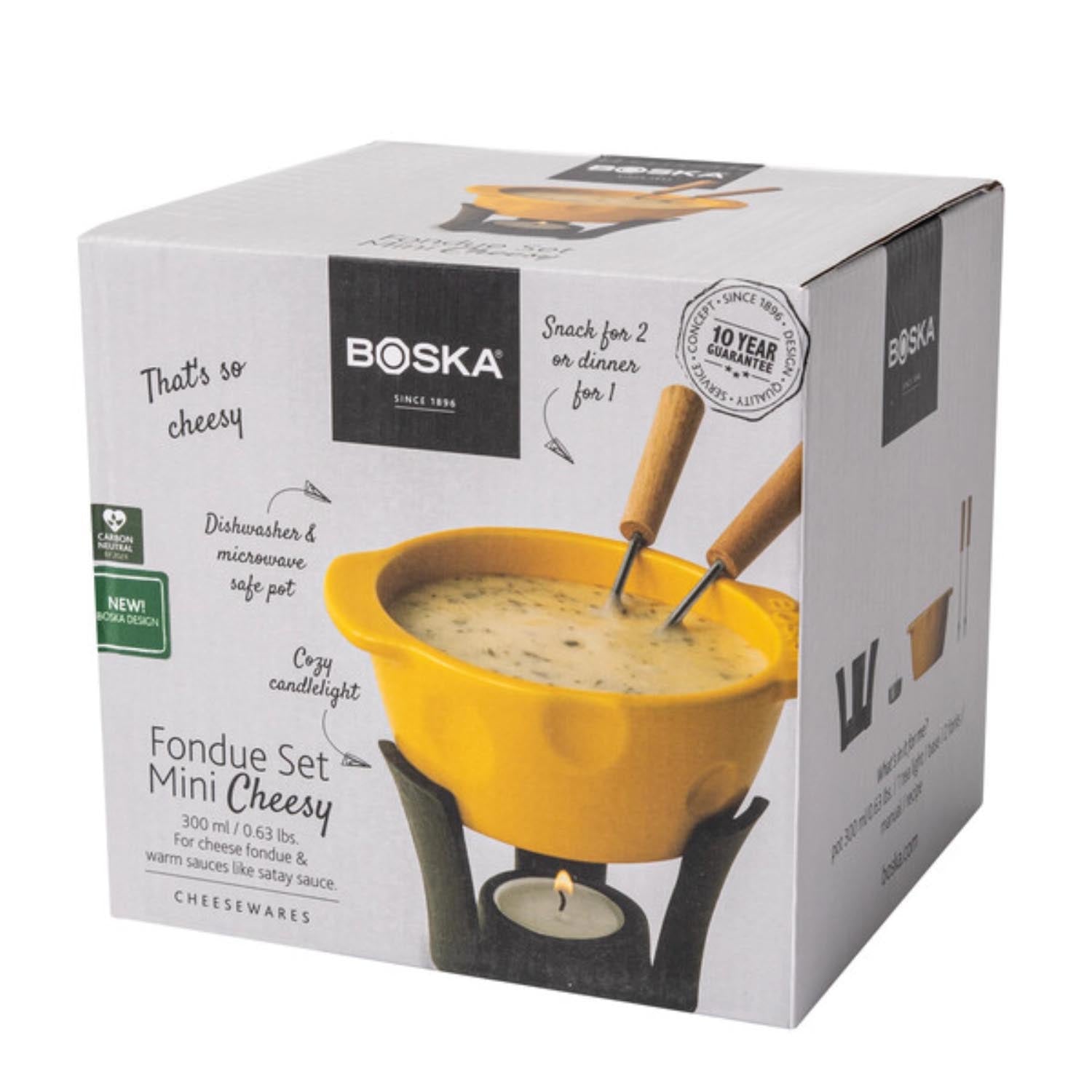 Das Boska Cheesy Mini Fondue Set ist perfekt für kleine Fondue-Momente. Ideal für Käsefans und stilvolles Genießen in gemütlicher Runde.
