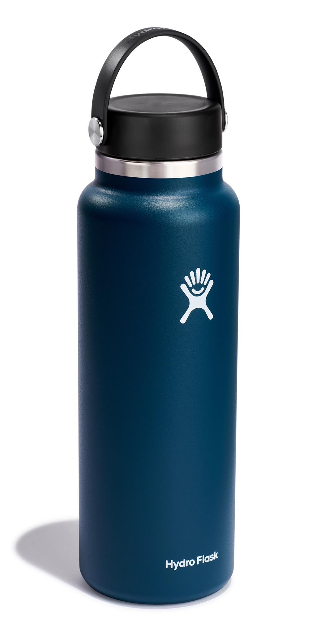 Stylische Hydro Flask Trinkflasche mit Wide Flex Deckel in Indigo, 1180ml, ideal für unterwegs und umweltfreundlich.