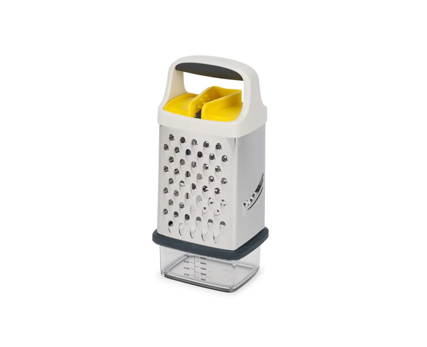 Multifunktionale Reibe mit ergonomischem Griff, ideal für präzises Reiben von Lebensmitteln, von Joseph Joseph.