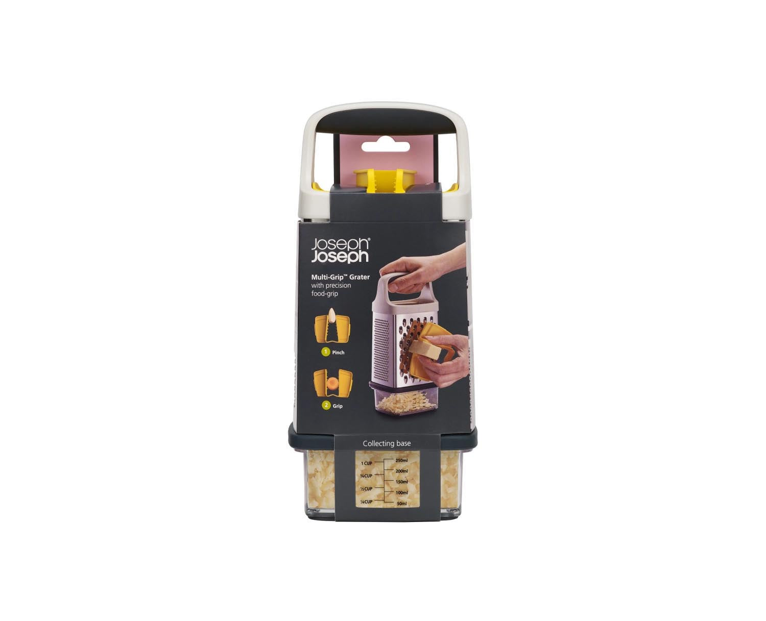 Multigriffreibe von Joseph Joseph mit komfortablem Griff, perfekt für präzises und vielseitiges Reiben in der Küche.