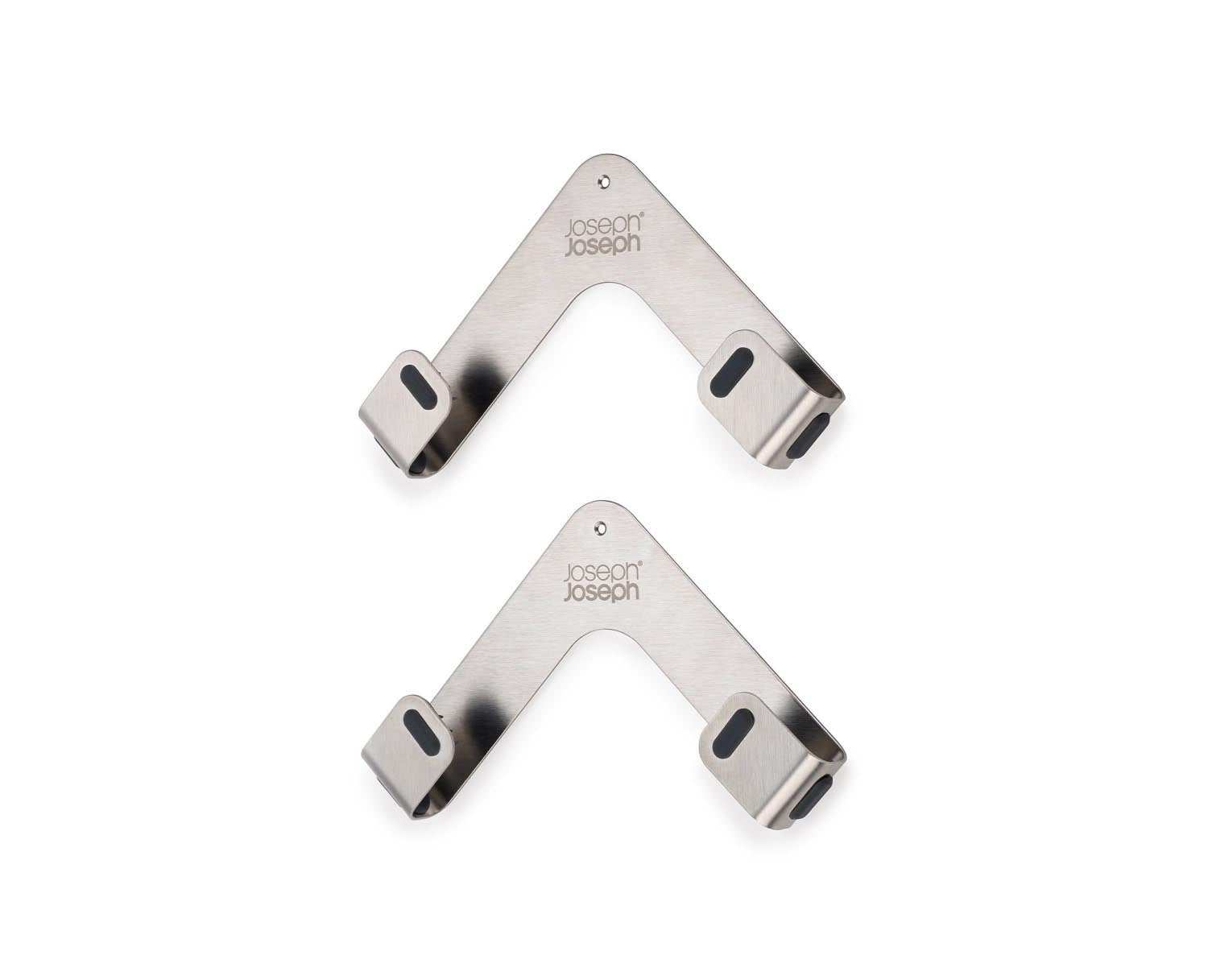2er Space Pfannendeckelhalter Edelstahl in Silber präsentiert im Onlineshop von KAQTU Design AG. Kochbesteck ist von Joseph Joseph