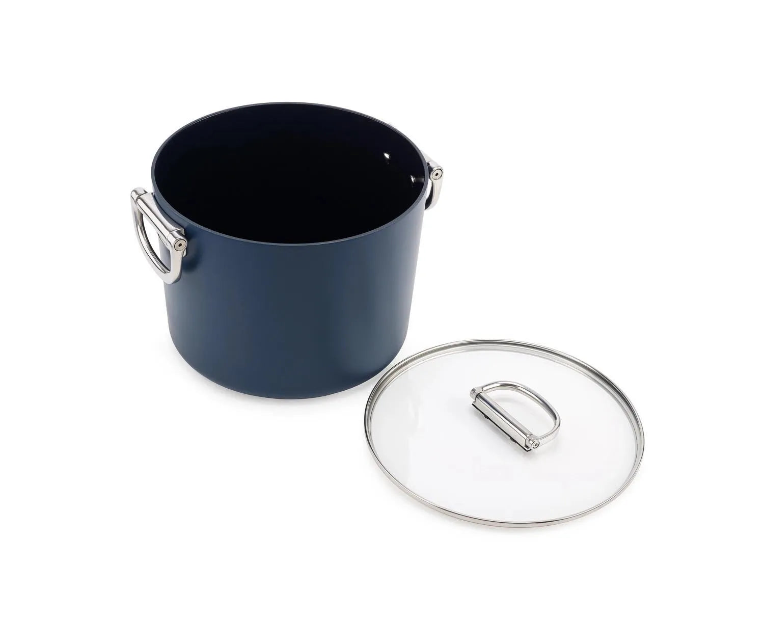 Moderner Suppentopf mit klappbaren Griffen, 25 cm Durchmesser, platzsparend und ideal für jede Küche.