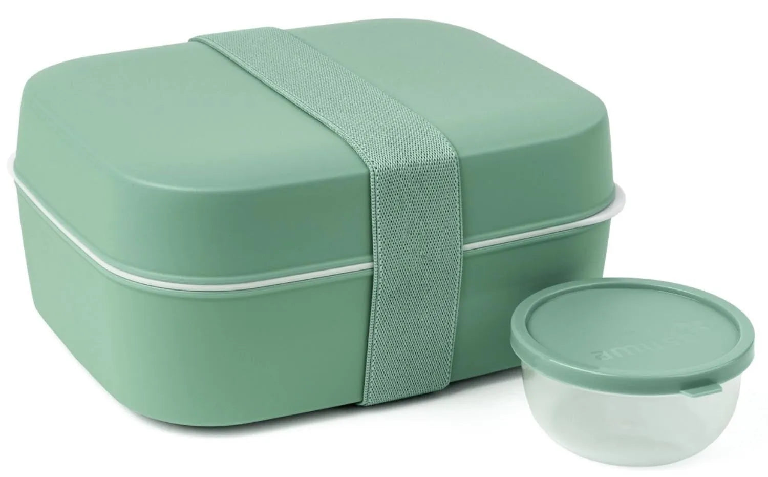 3-in-1 Lunchbox  PP sage in Grün präsentiert im Onlineshop von KAQTU Design AG. Aufbewahrungsbehälter ist von Amuse