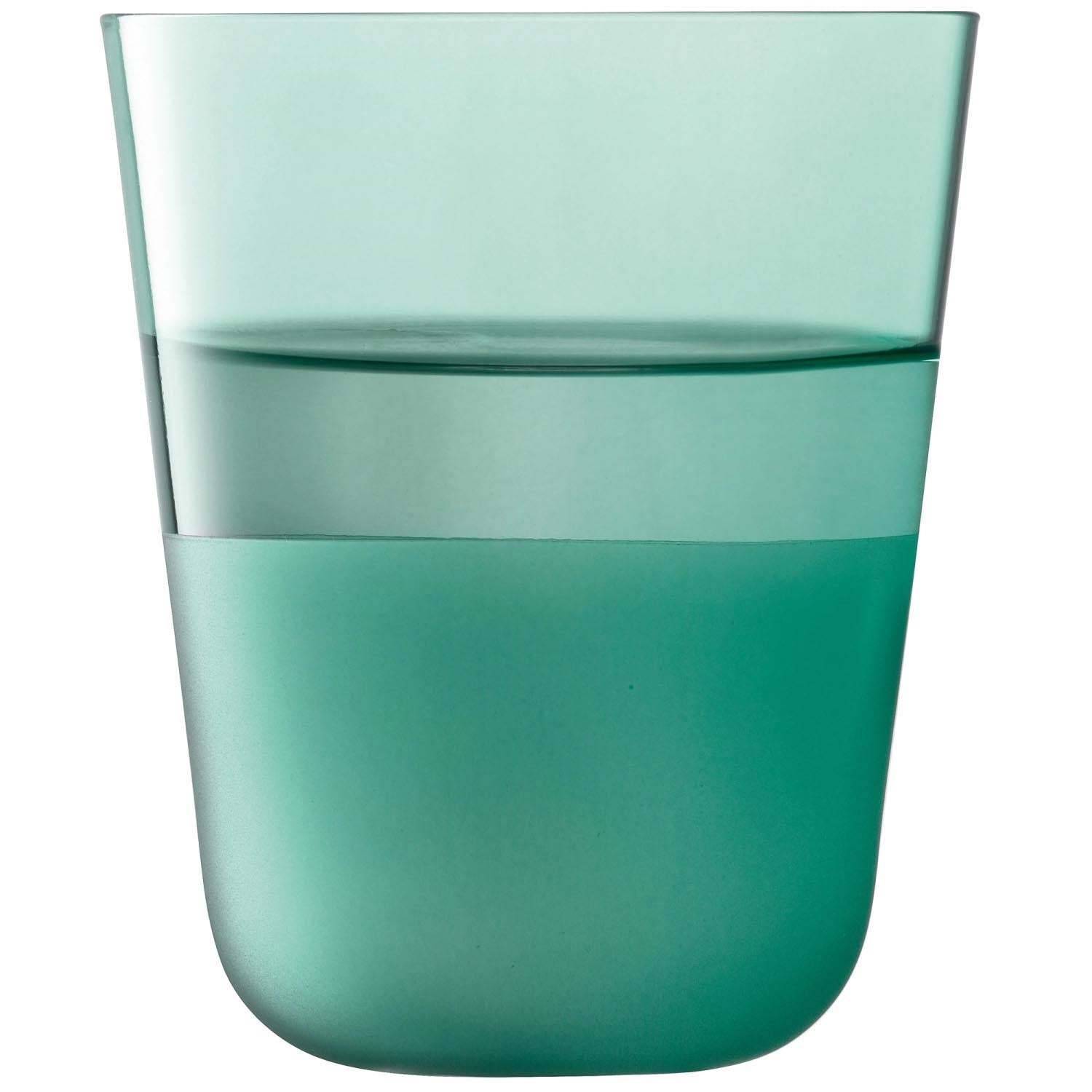 Set aus zwei 380ml Trinkbechern von LSA in Ocean-Farbton, perfekt für elegante Präsentation und Genuss von Getränken.