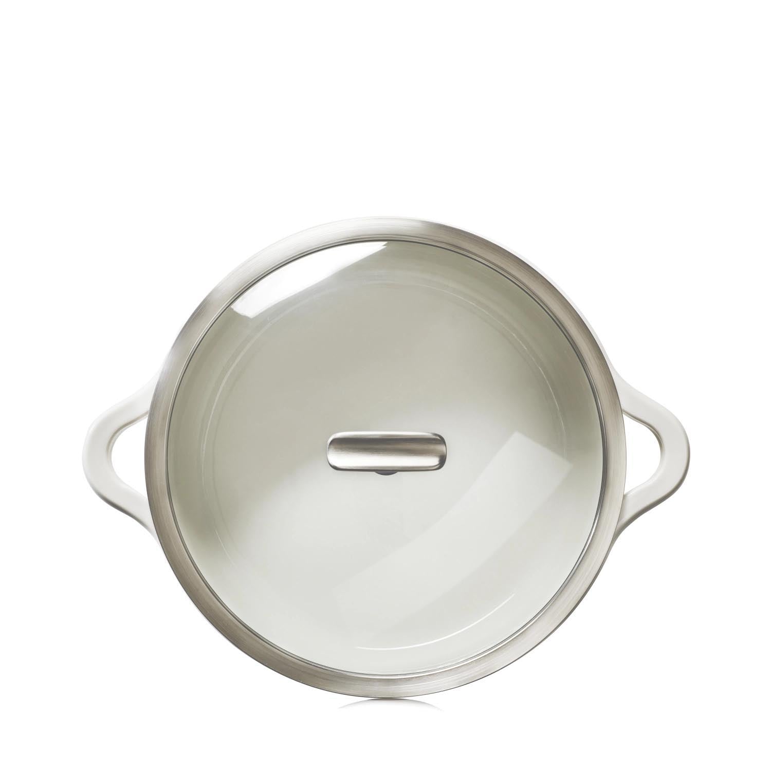 Bombance Glasdeckel mit Edelstahlgriff für Kasserolle D29cm in Transparent präsentiert im Onlineshop von KAQTU Design AG. Pfanne/Topf ist von Revol