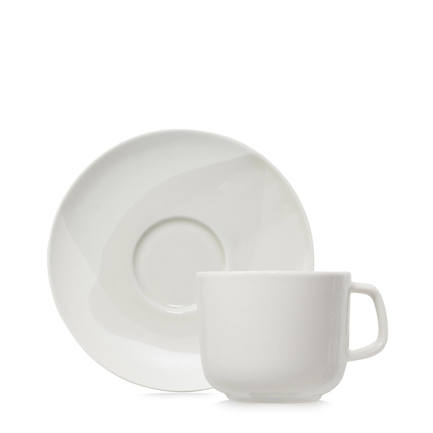 Confluence Espressotasse m. Untert. 8cl leinen alab. weiss in Beige präsentiert im Onlineshop von KAQTU Design AG. Espressotassen ist von Revol