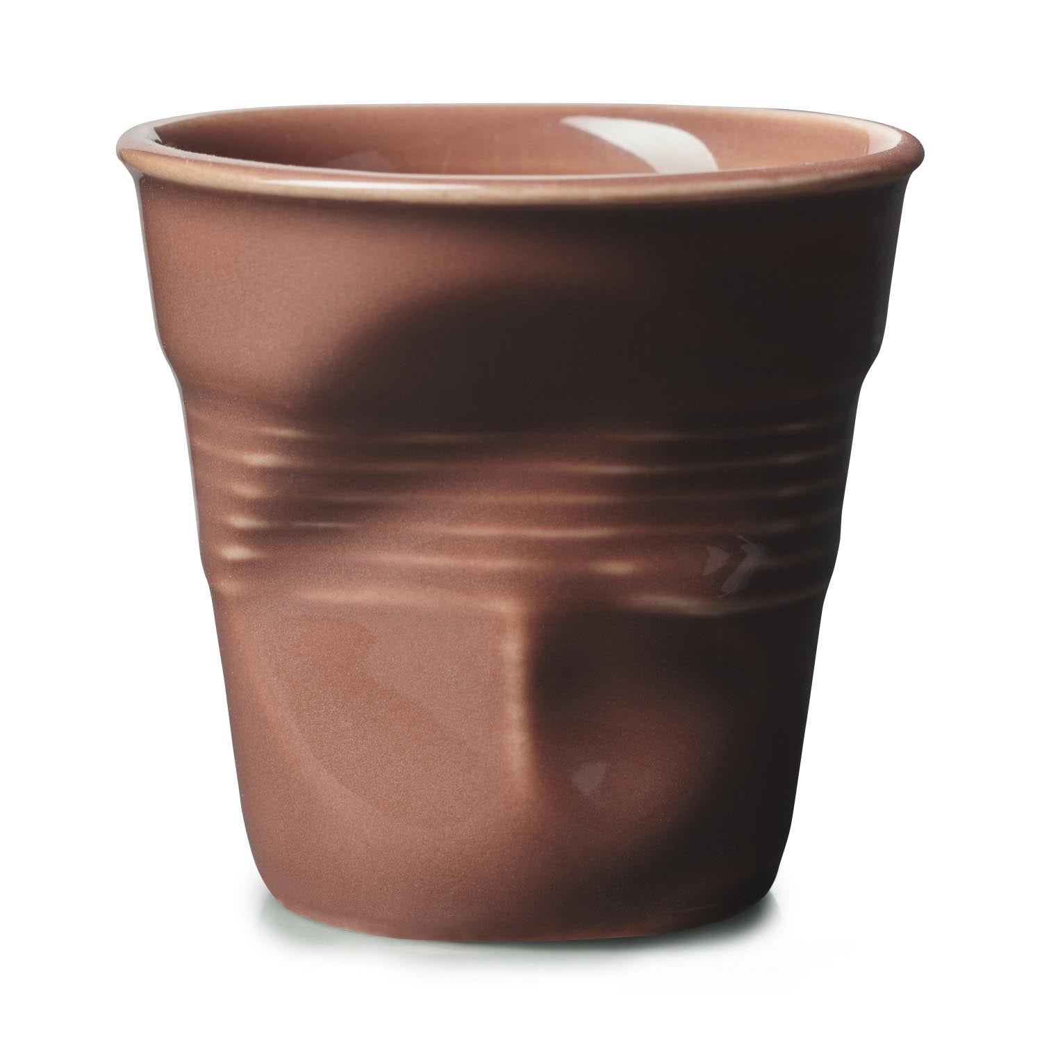 Froisse Knitterbecher Cappuccino 18cl verbrannte Erde in Braun präsentiert im Onlineshop von KAQTU Design AG. Espressotassen ist von Revol