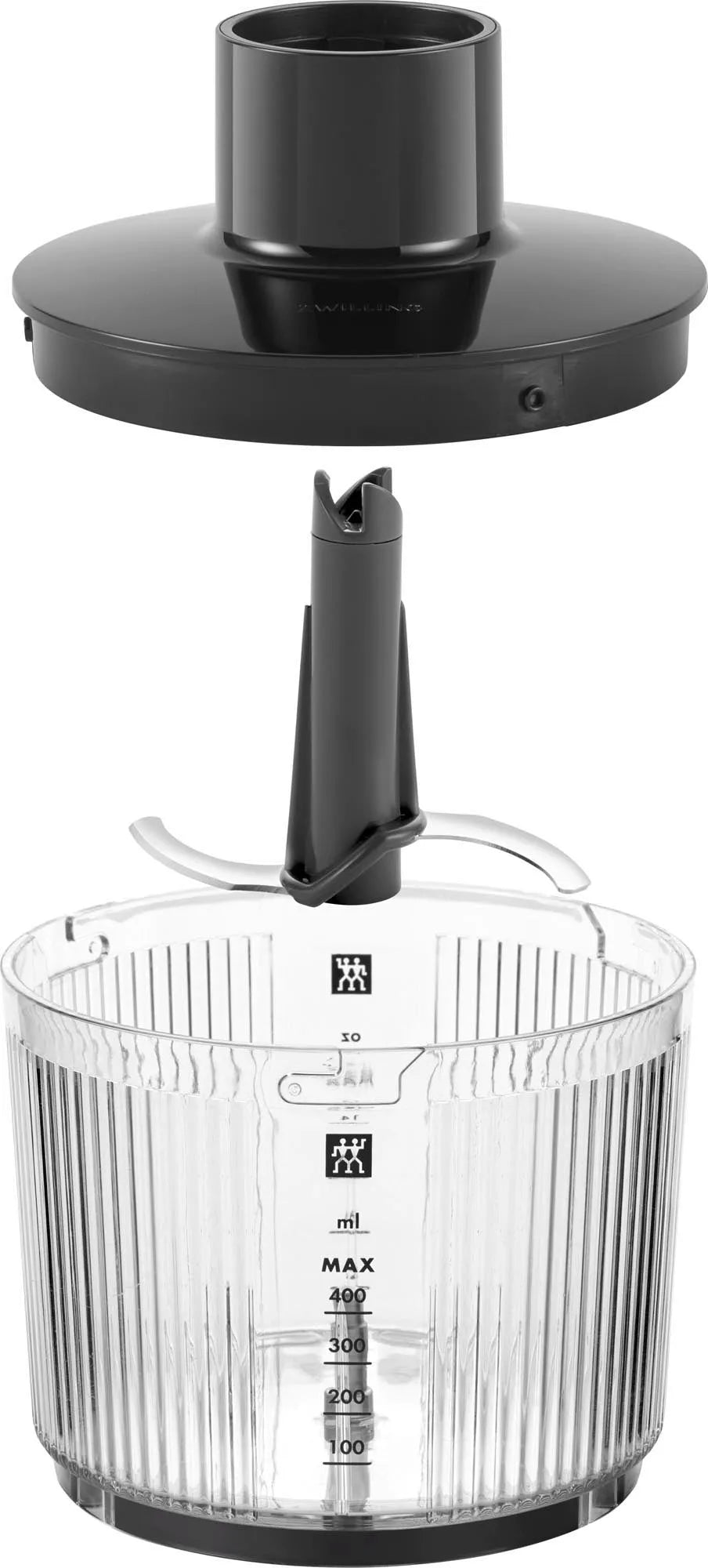 Der Zwilling Enfinigy Häcksler Schwarz kombiniert stilvolles Design mit starker Leistung für effizientes Zerkleinern in der Küche.