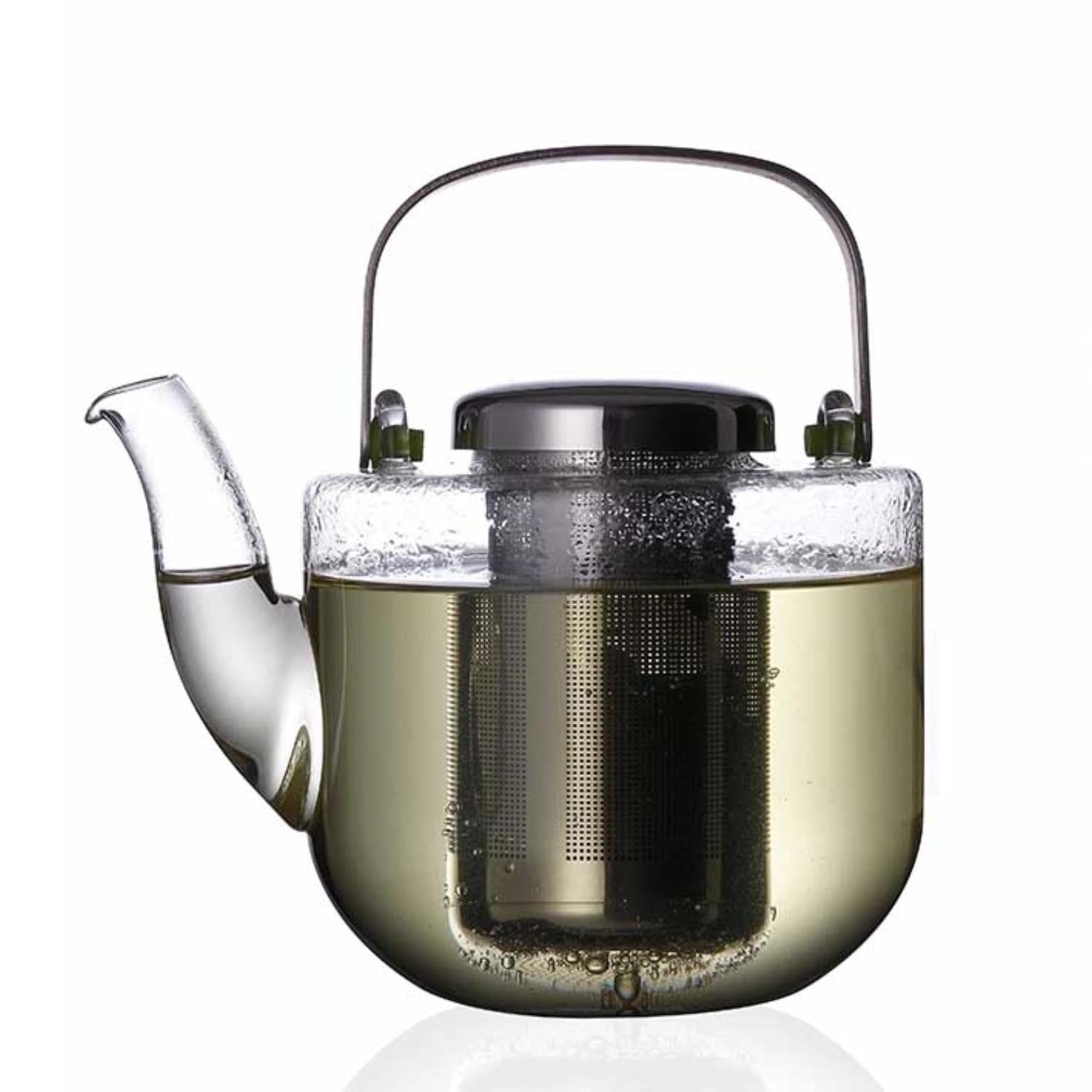 Der Bjorn Teekrug von Viva aus Borosilikatglas fasst 650ml, ist hitzebeständig und ideal für stilvollen Teegenuss.