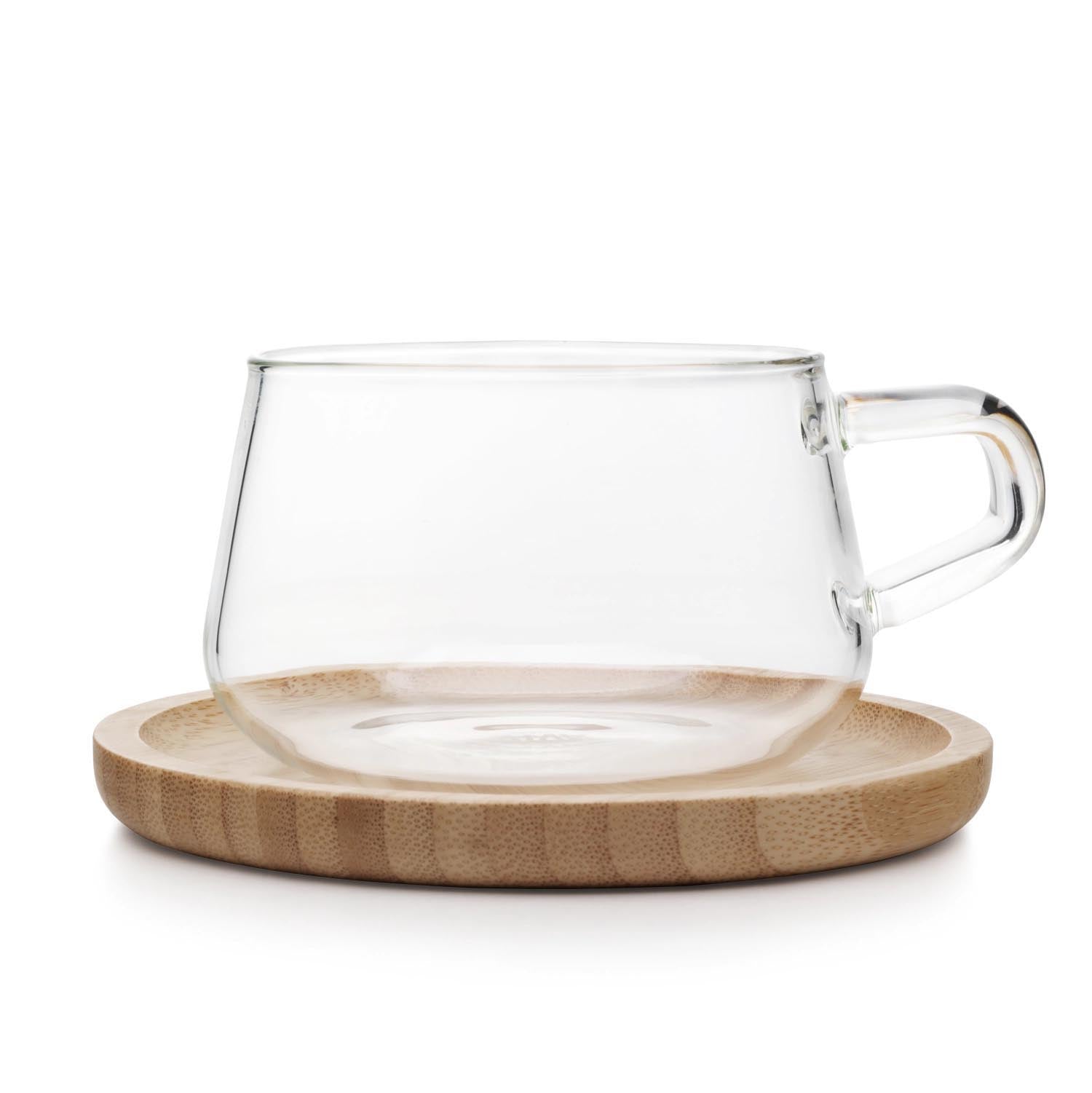 Classic Office Tasse 250ml mit Untersetzer Bambus in Weiss präsentiert im Onlineshop von KAQTU Design AG. Espressotassen ist von Viva