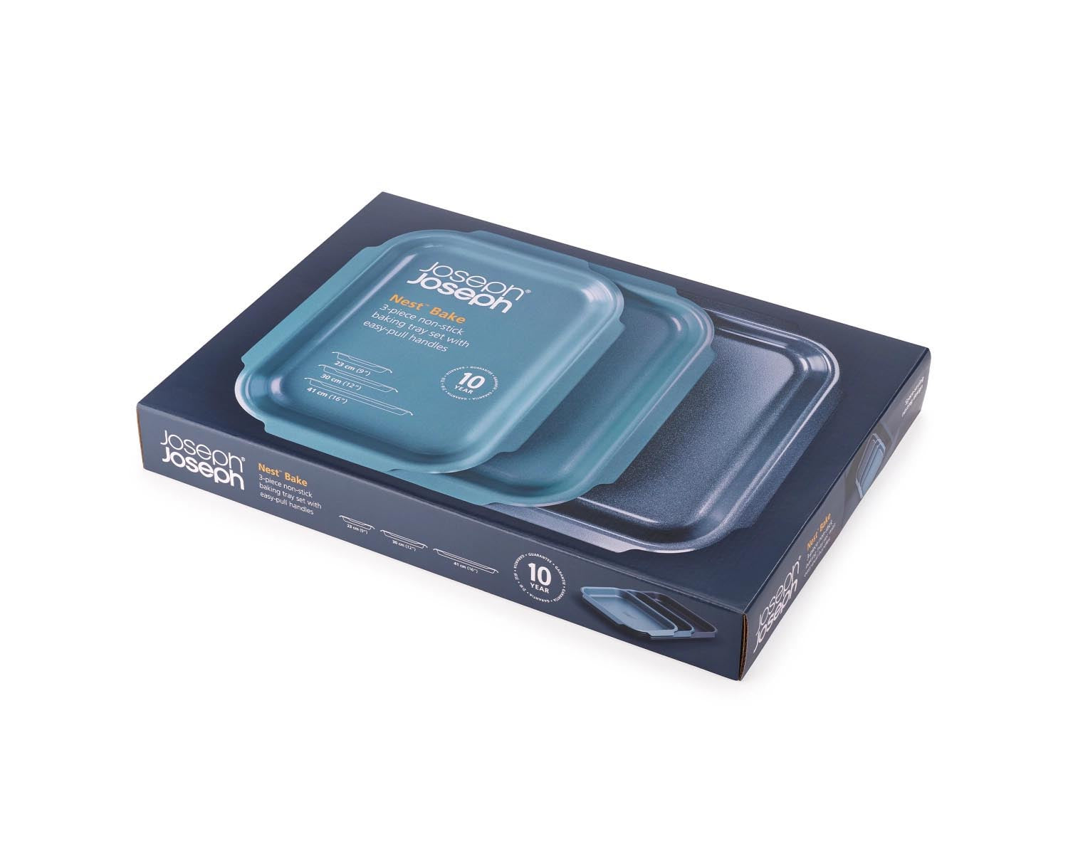 Joseph Joseph 3er Backform-Set: stapelbar, platzsparend, ideal für vielseitiges Backen in drei praktischen Grössen.