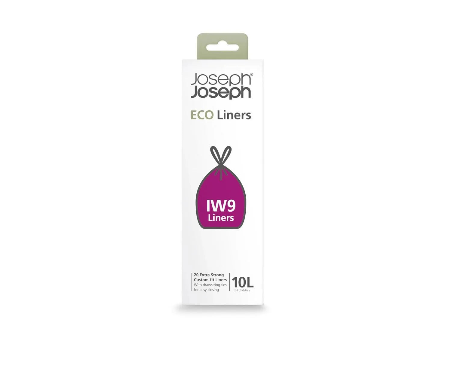 20 Stk. IW9 Eco Liners Abfallsack recycled 10l in Grau präsentiert im Onlineshop von KAQTU Design AG. Küchenhelfer ist von Joseph Joseph