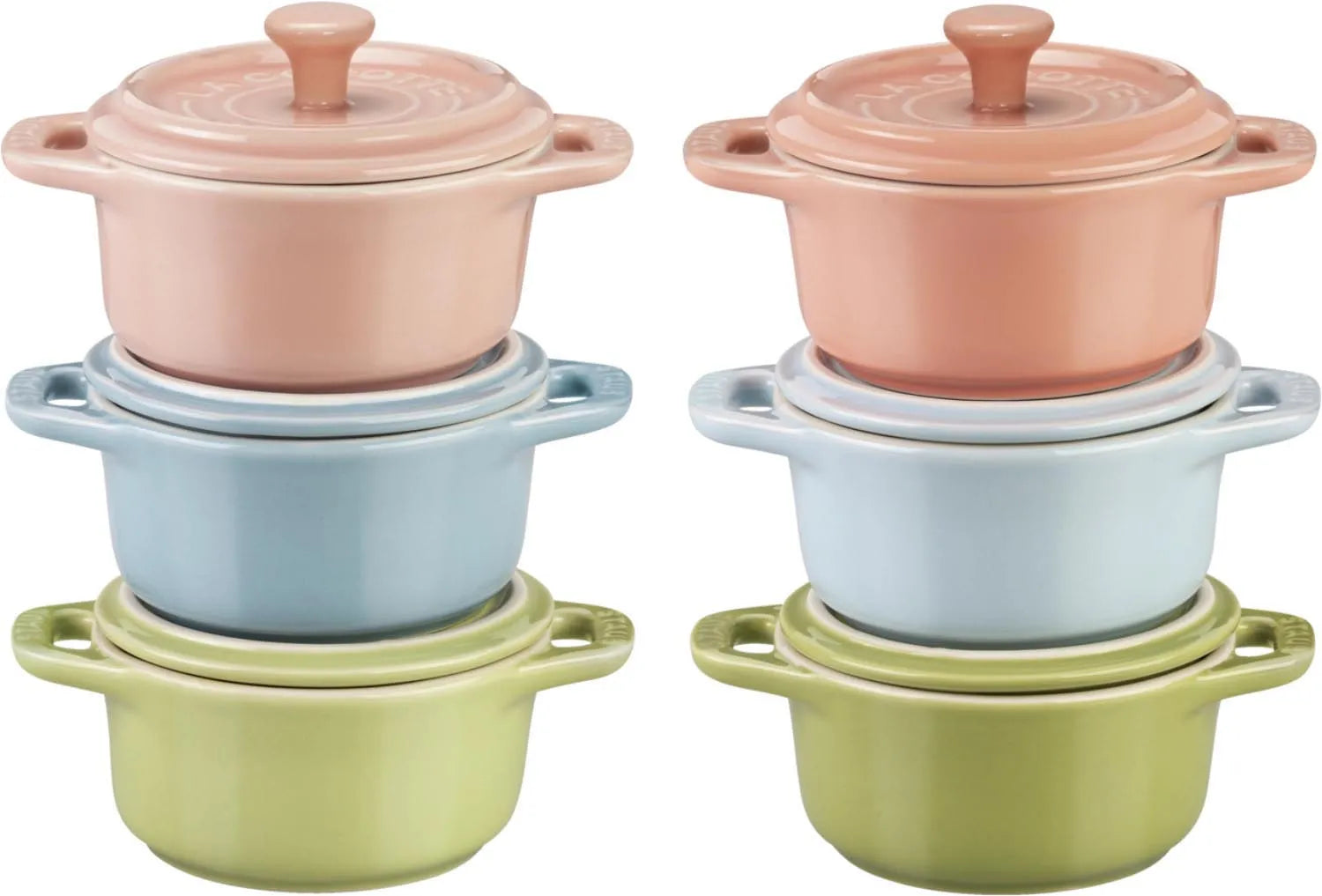 6tlg. mini Cocotte Set in Mehrfarbig präsentiert im Onlineshop von KAQTU Design AG. Topf ist von Staub