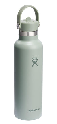 Trinkflasche Standard Flex Deckel m. Strohhalm 620ml agave