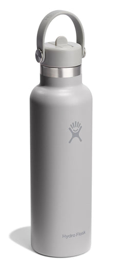 Trinkflasche Standard Flex Deckel m. Strohhalm 620ml birch