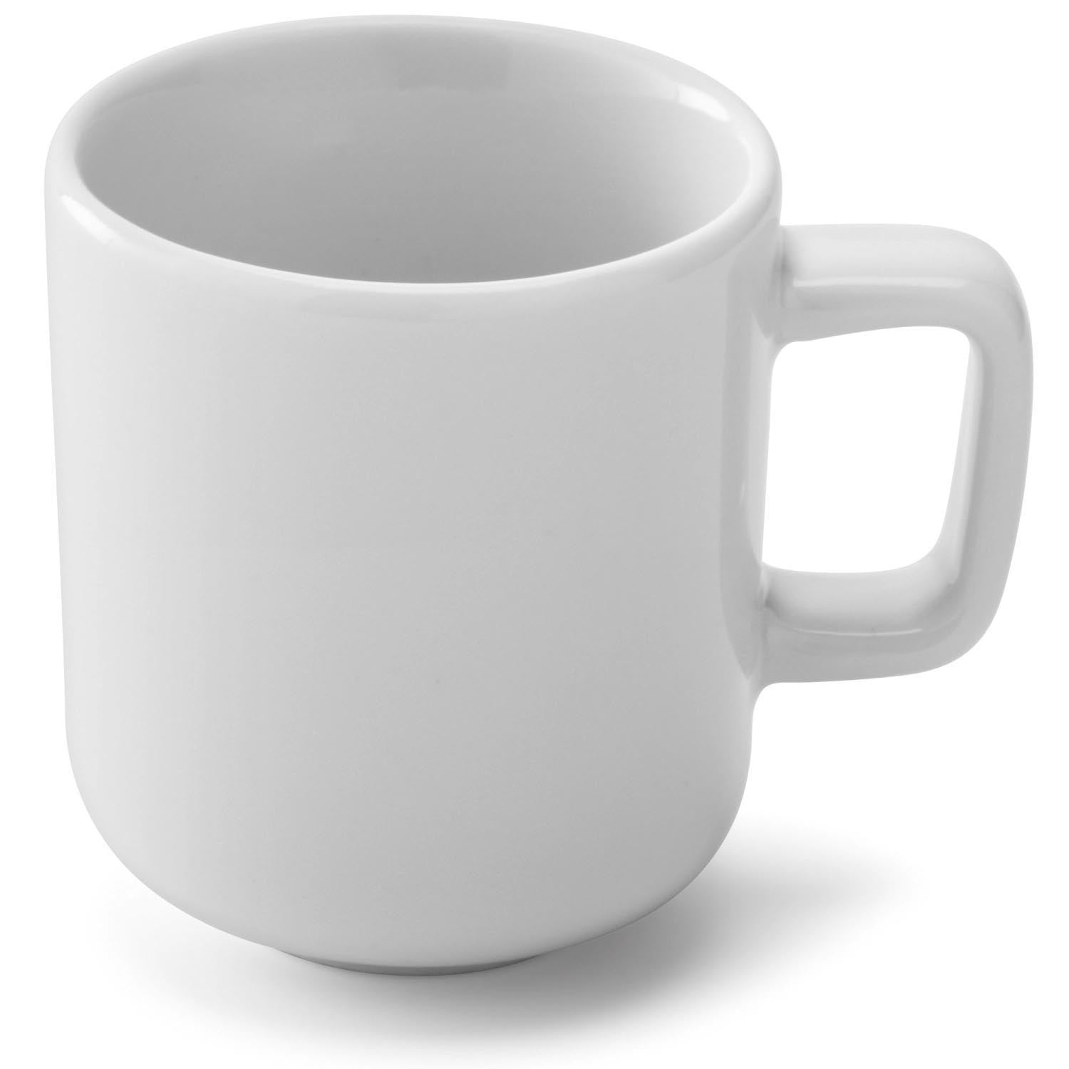 Set aus zwei weißen Espressotassen von LSA, 75ml, aus feinem Porzellan. Ideal für eleganten und stilvollen Kaffeegenuss.