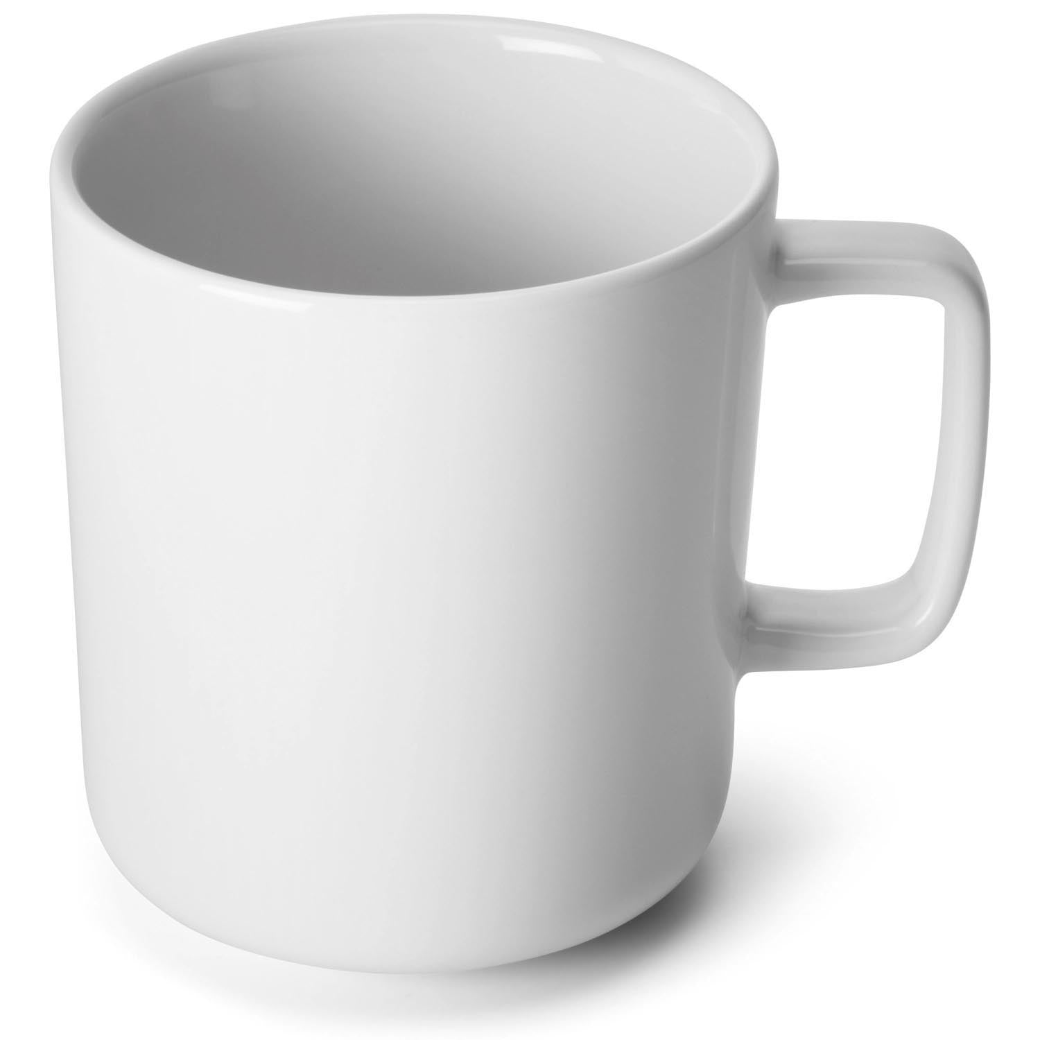 Set aus zwei weißen Kaffeetassen von LSA, 370ml. Modernes Design, ideal für stilvollen Genuss. Hochwertige Verarbeitung, zeitlos elegant.