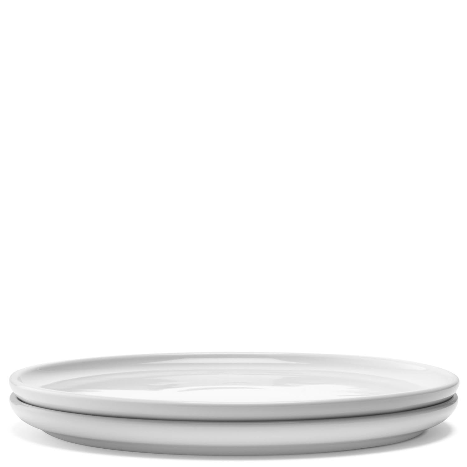 Elegantes 2er Set flache Teller, 20 cm, weiss, von LSA. Ideal für stilvolle Tischdekoration und vielseitige Nutzung.