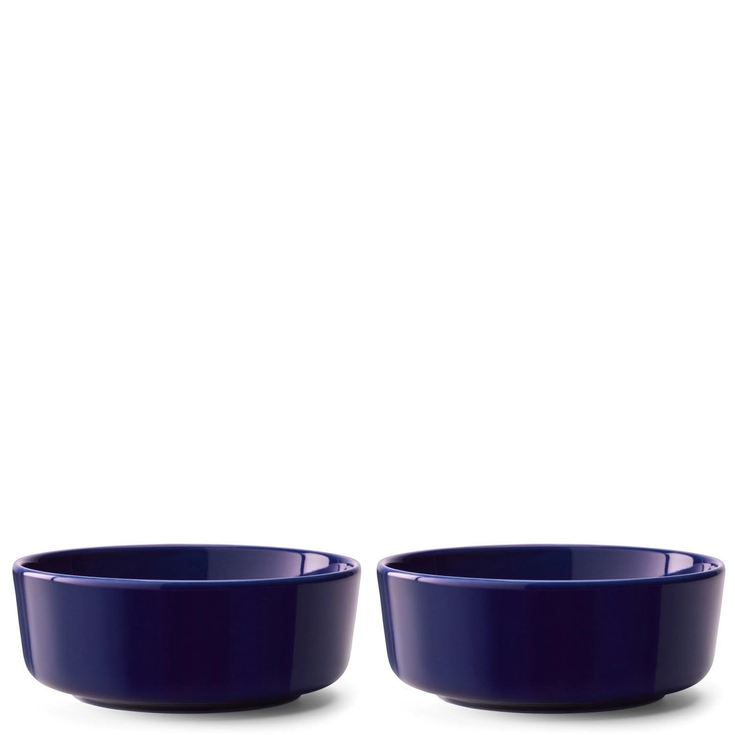 Elegantes 2er Set Schalen aus Glas, 15 cm Durchmesser, in Kobaltblau. Perfekt für stilvolles Servieren und Dekorieren.